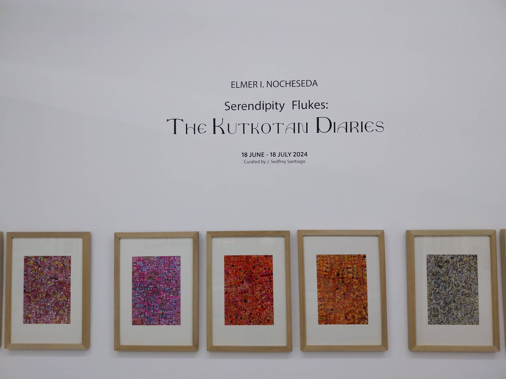 "Serendipity Flukes: The Kutkotan Diaries," one of the art exhibits shown at Mono8 Gallery. Photo by Elle Yap.