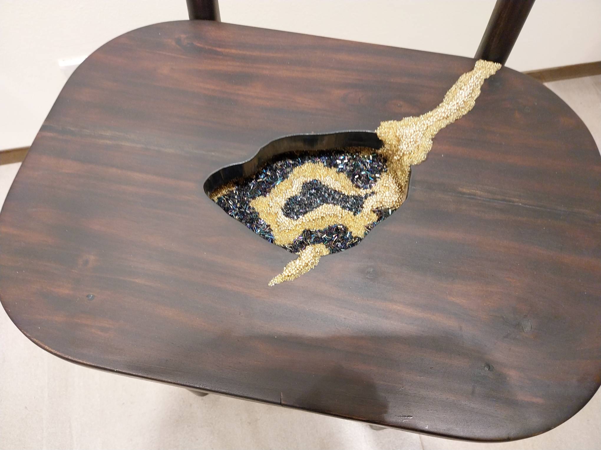 Close-up of Faye Manalo's "Is This Seat Taken?" Photo by Elle Yap.