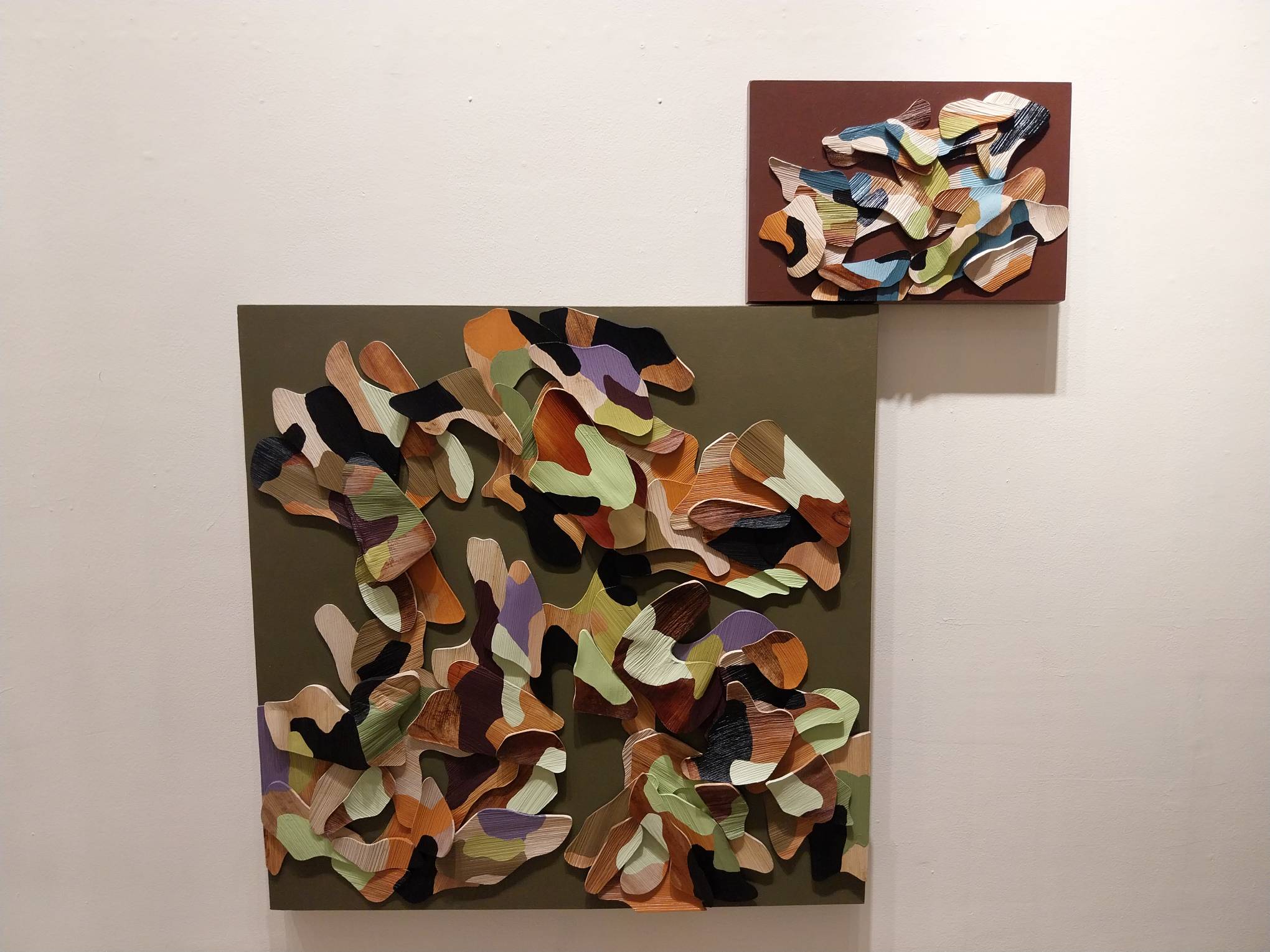 Two works by Karl Lago. Photo by Elle Yap.