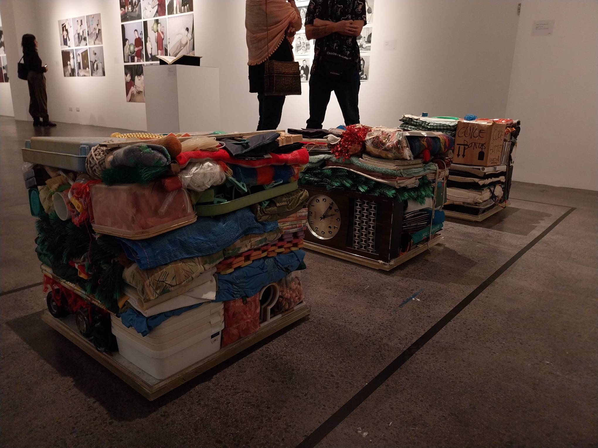 Side view of the Aquilizans' works for "Project Belonging." Photo by Patricia Yap.