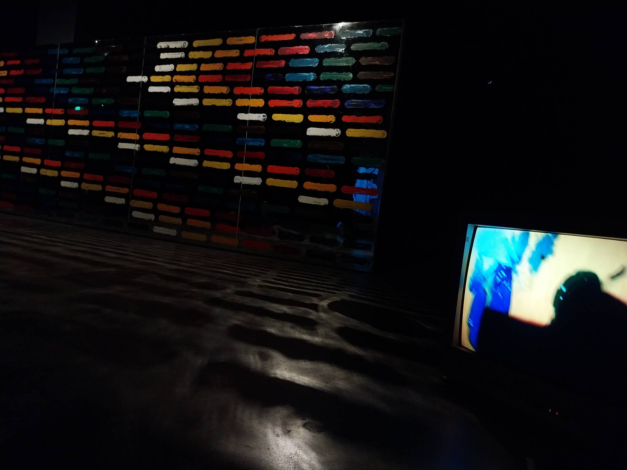 A TV showing the camera used as paint. Photo by Patricia Yap.