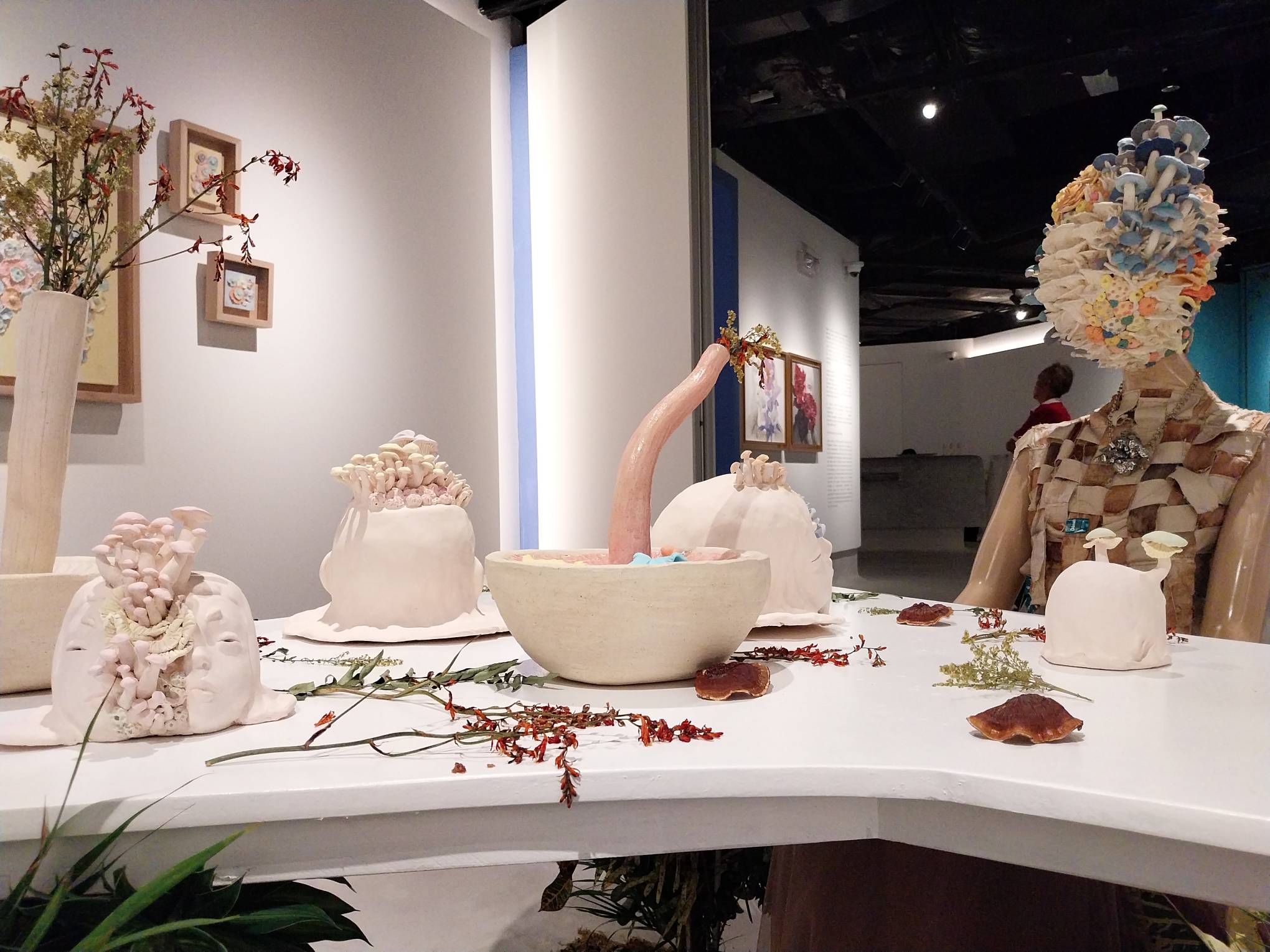 The dining table used for Pat Frades' exhibit. Photo by Elle Yap