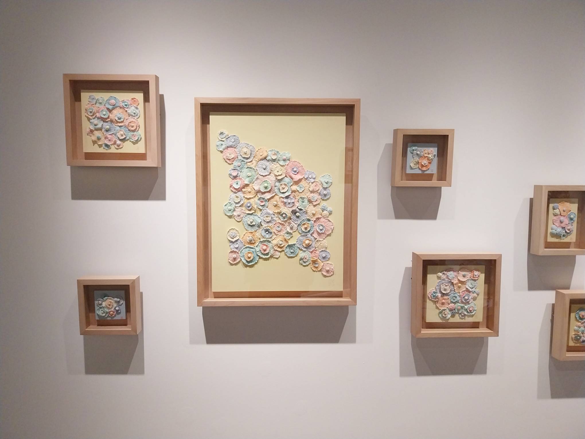 Works by Pat Frades at Galerie Stephanie. Photo by Elle Yap.