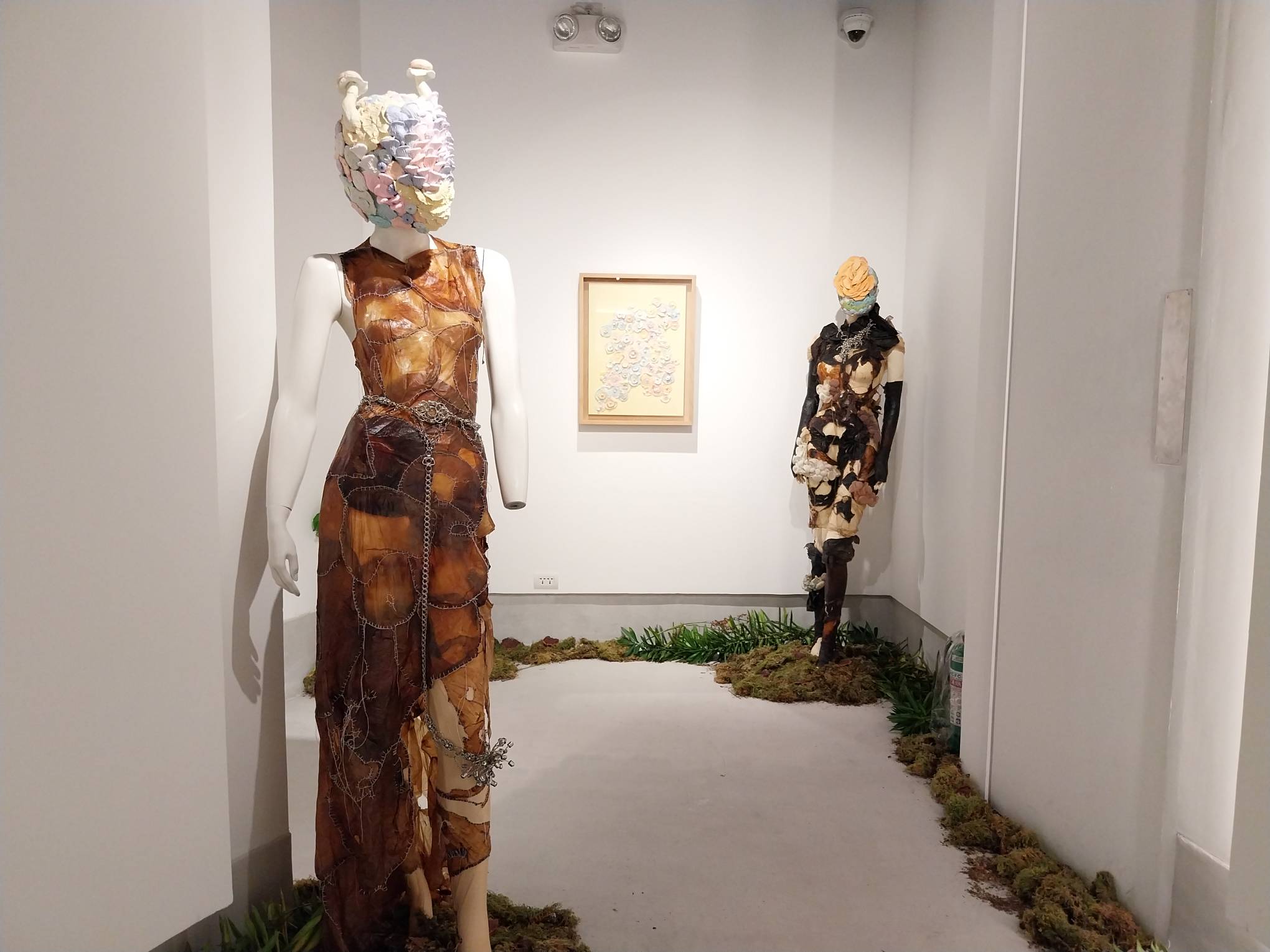 Mannequins posing for the ‘III. Self-Medicate: Indulge’ exhibit. Photo by Elle Yap.