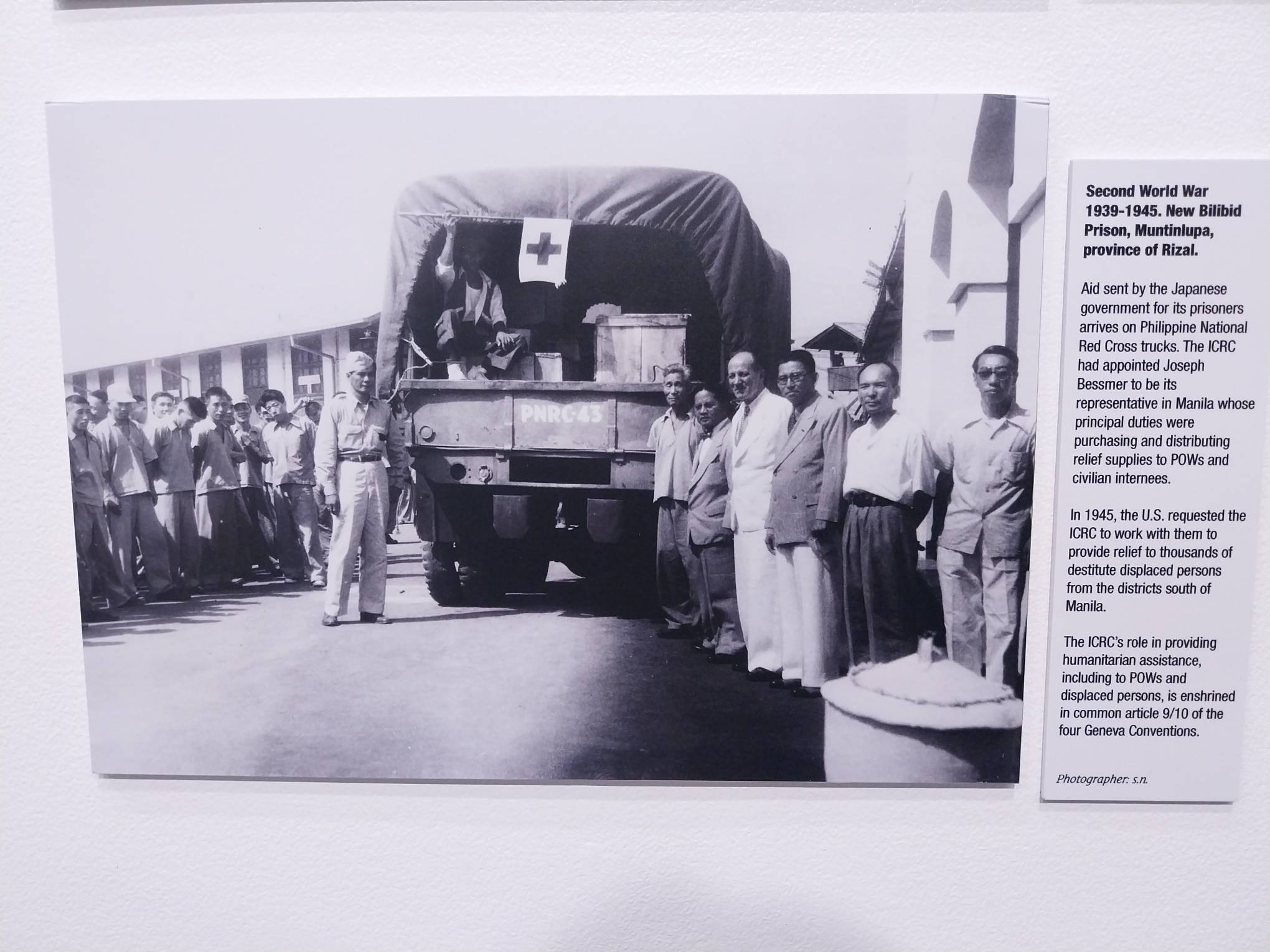Red Cross officials visiting Japanese POWs after World War II. Photo by Elle Yap.