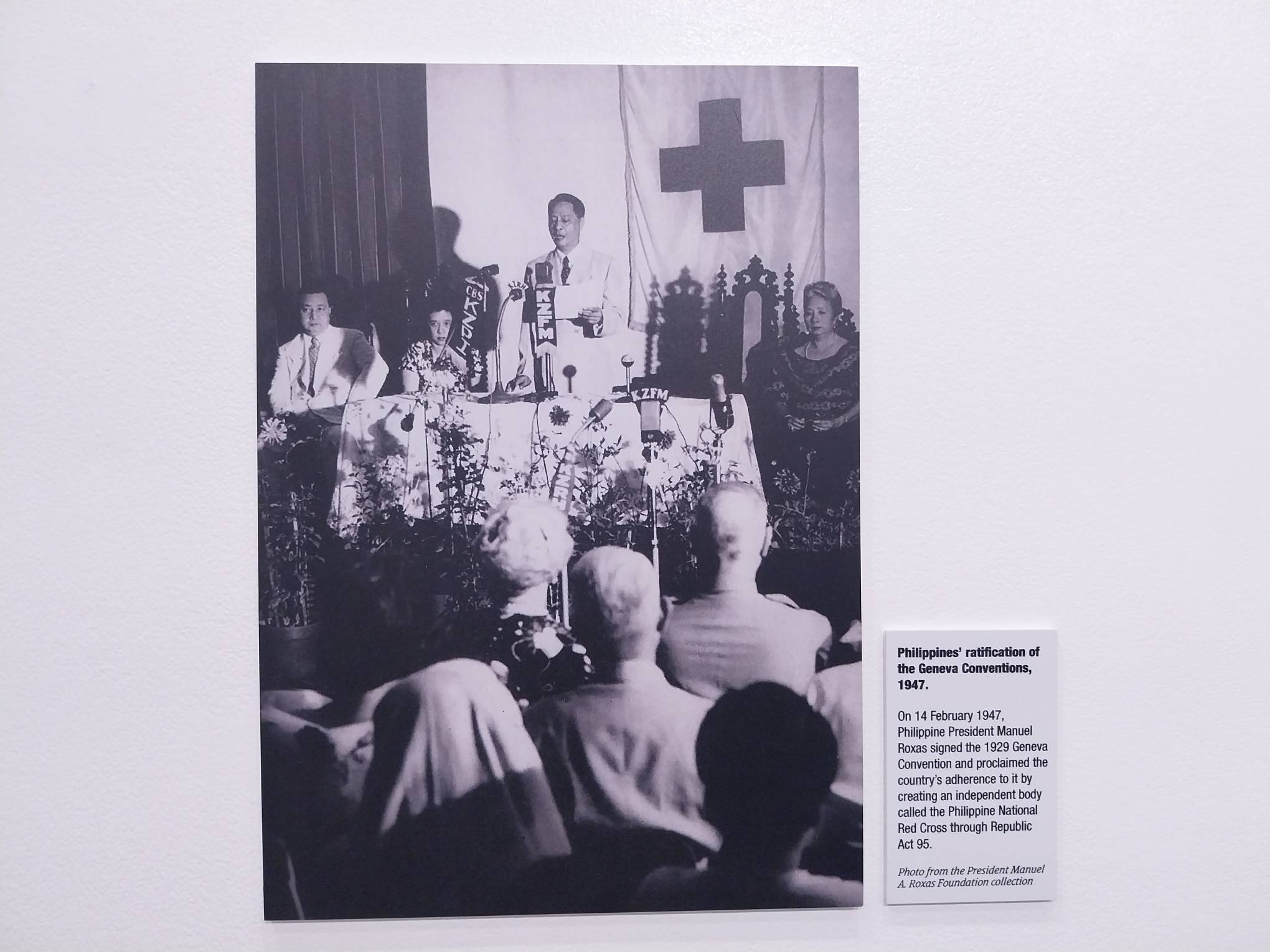 Photograph of the ratification of the Geneva Conventions. Picture by Elle Yap.