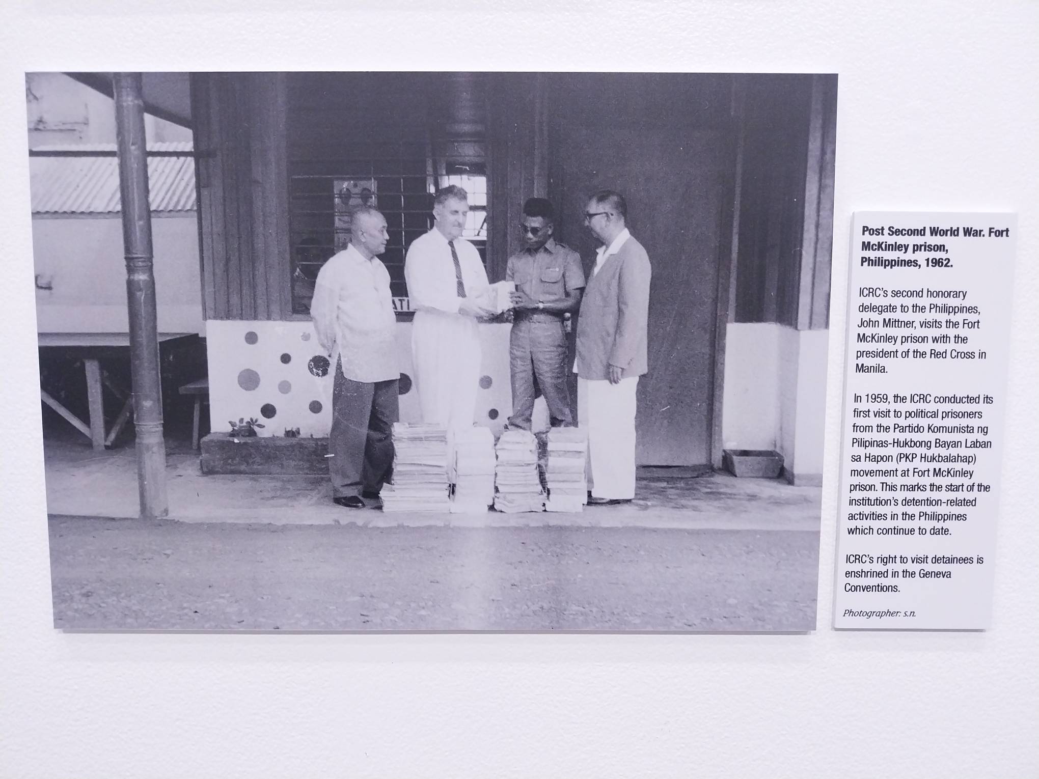 Red Cross officials visiting political prisoners in the 1950s. Photo by Elle Yap.