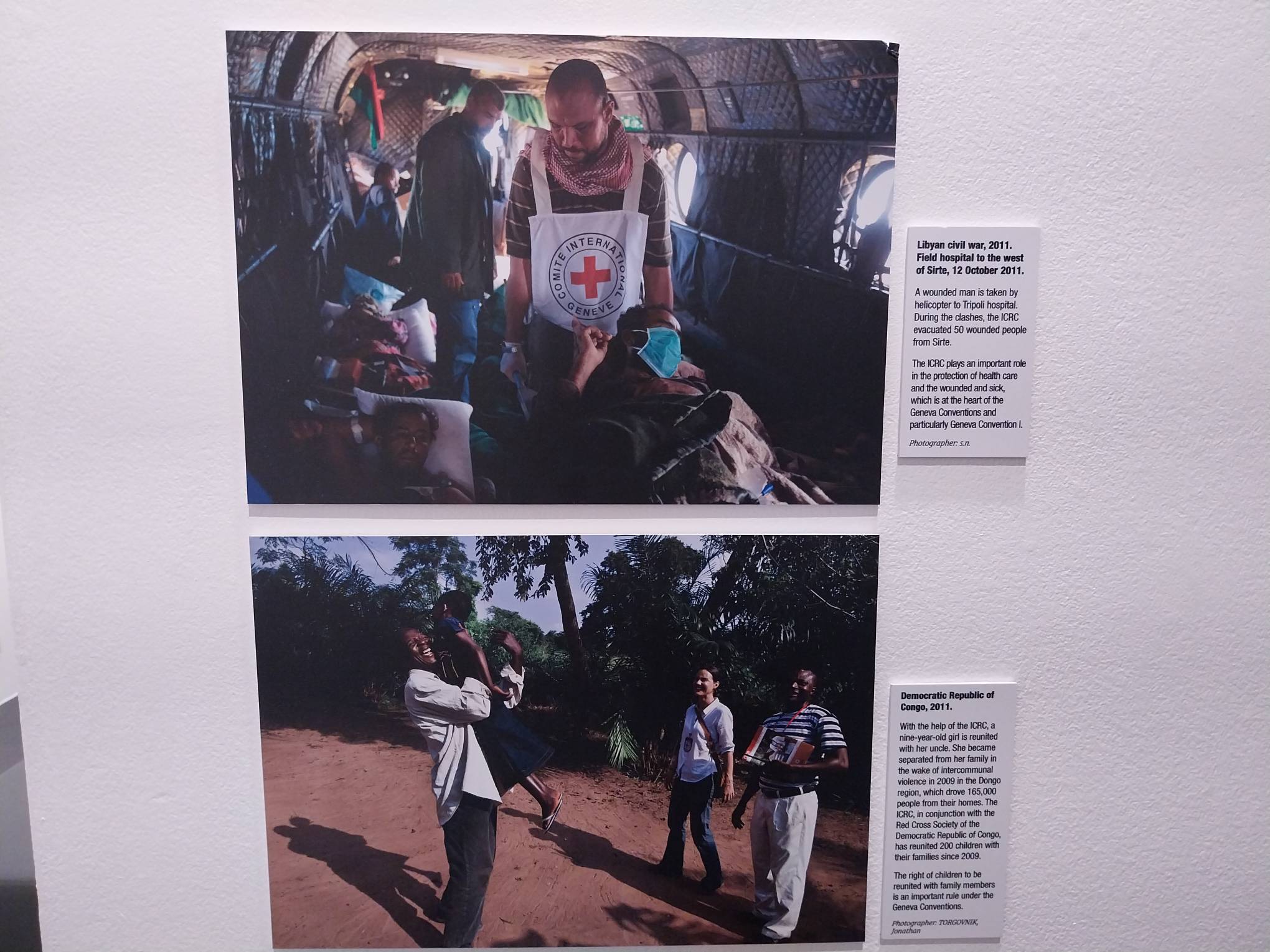 Two images, one depicting the return of a child.