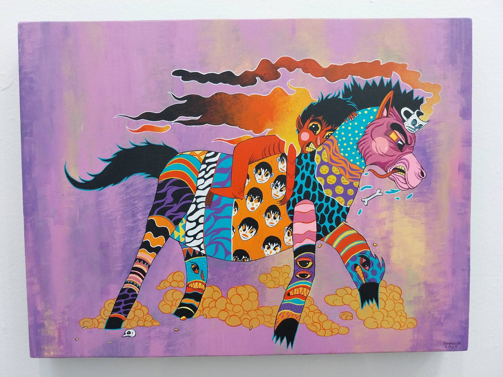 A painting by Leanderthal. Photo by Elle Yap.