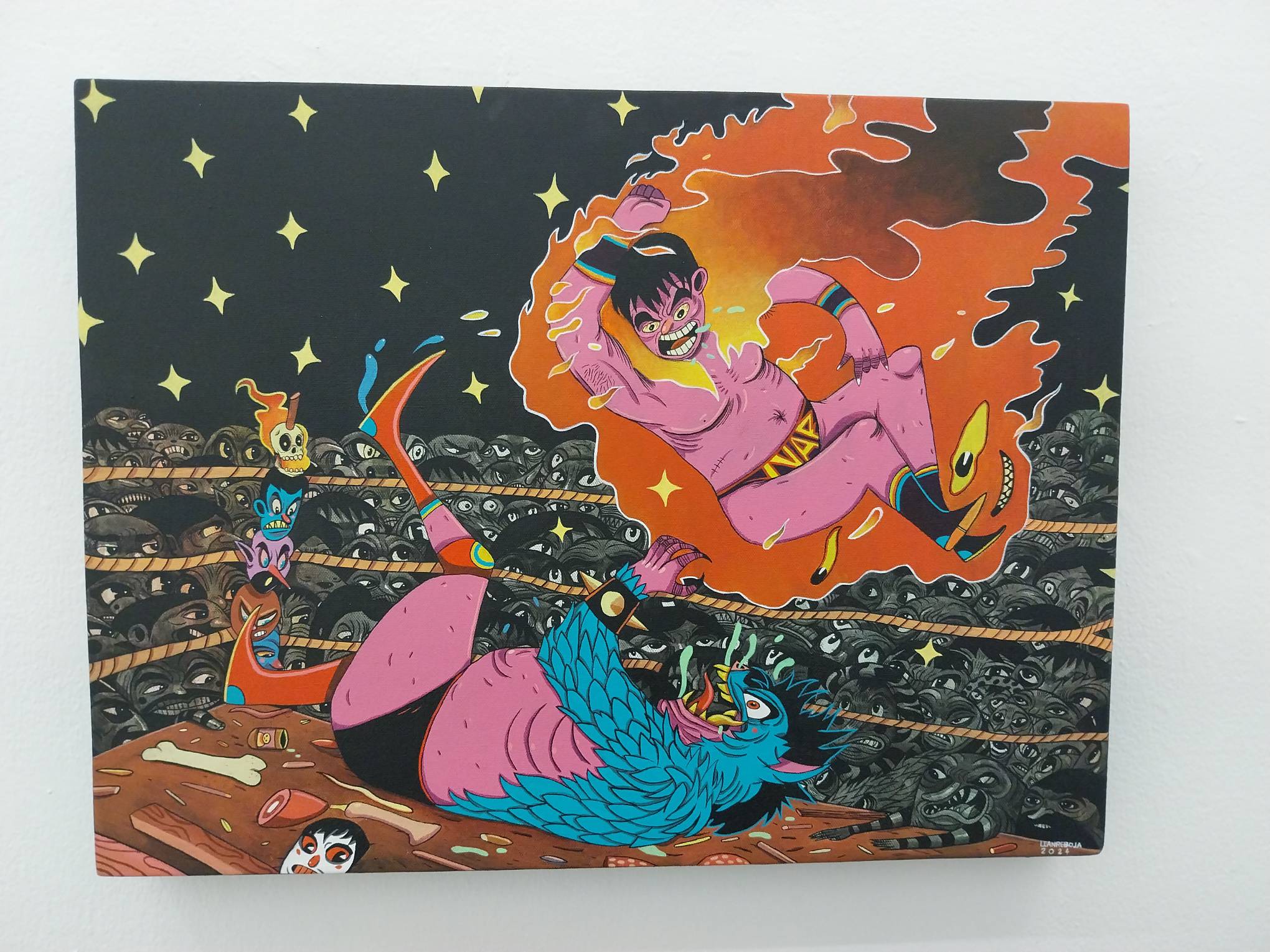 A painting by Leanderthal. Photo by Elle Yap.