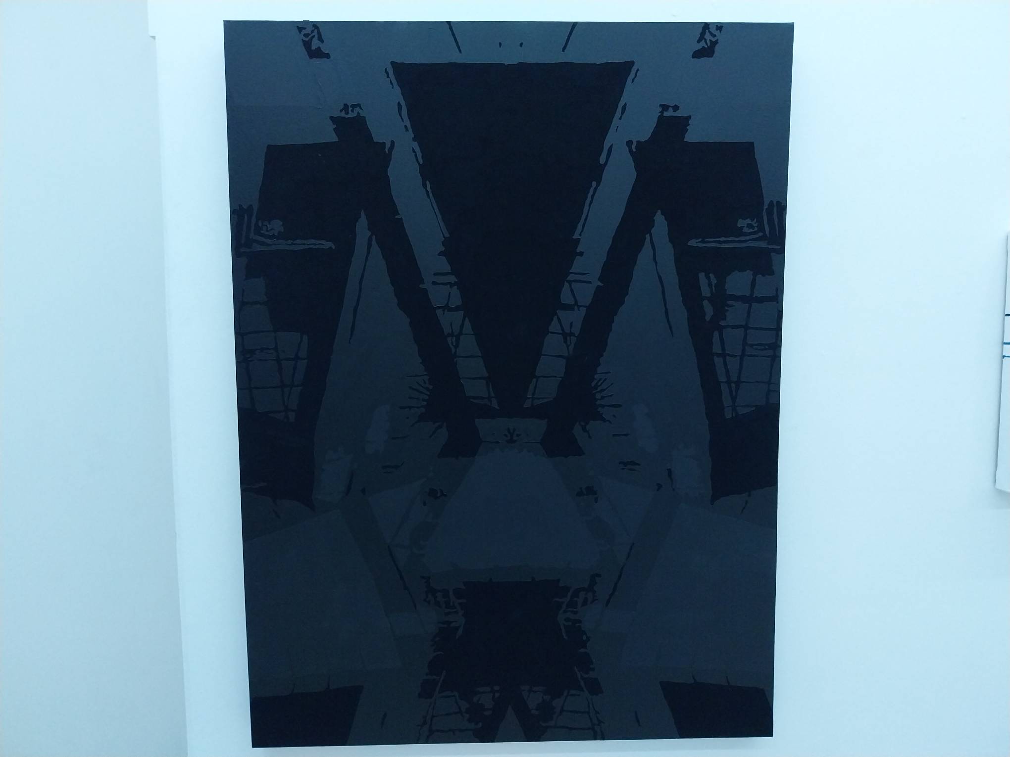 Miguel Lorenzo Uy's "Black Painting (Symmetry)." Photo by Elle Yap.