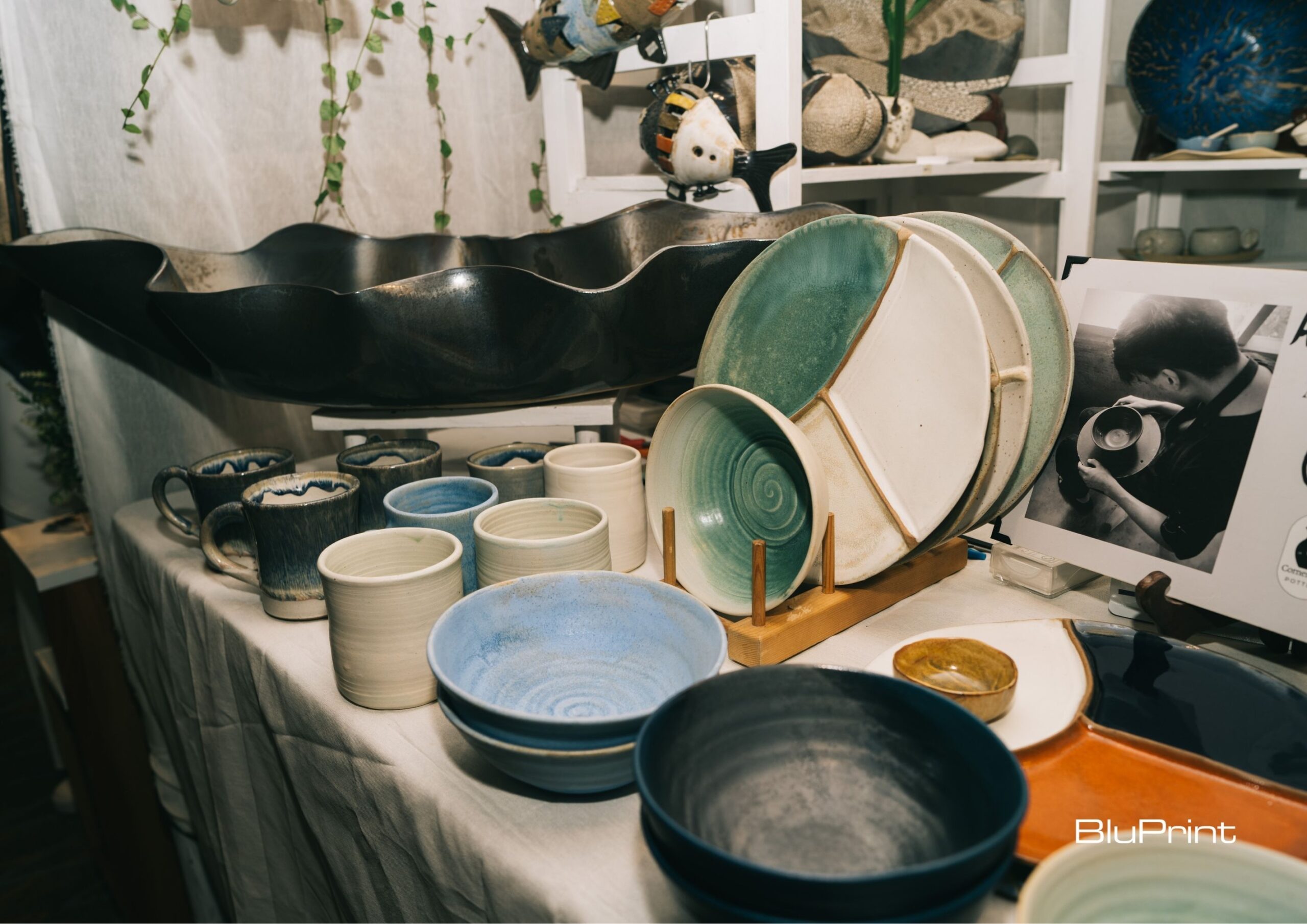 Cornerstone Pottery Farm plates, mug, and bowls