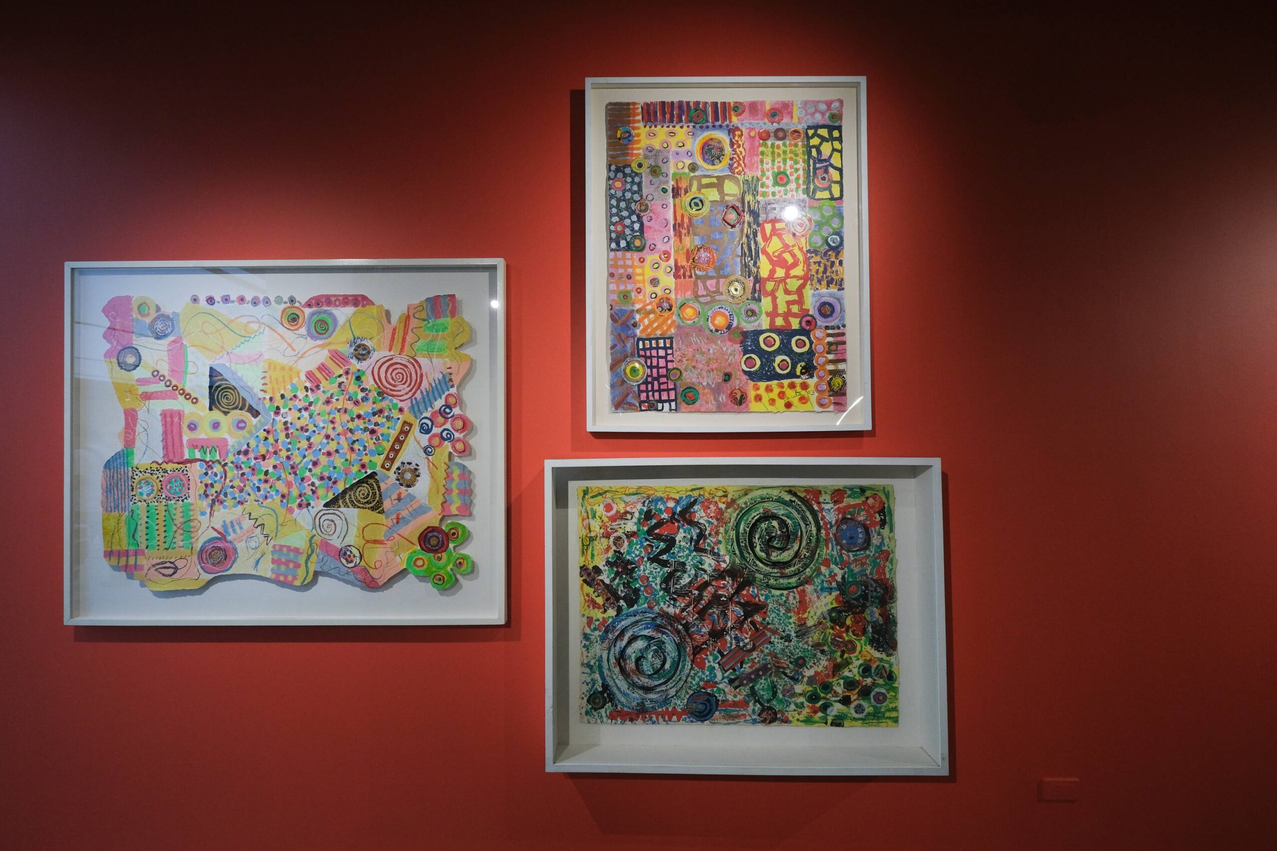 Works by Pacita Abad made at STPI. Photo by Ed Simon.