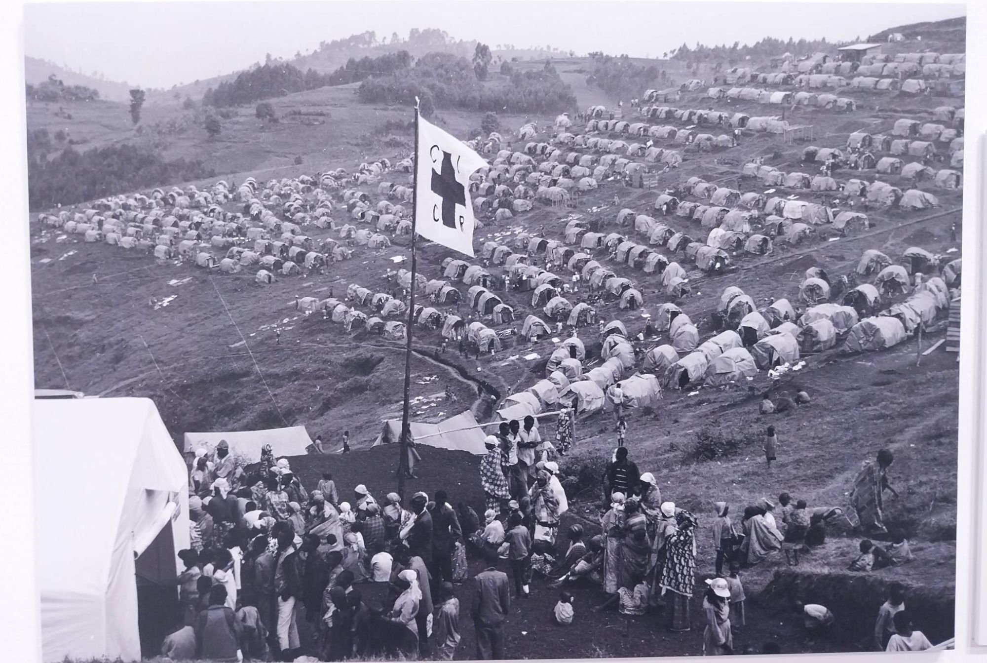 An image of a refugee camp in Rwanda for the 