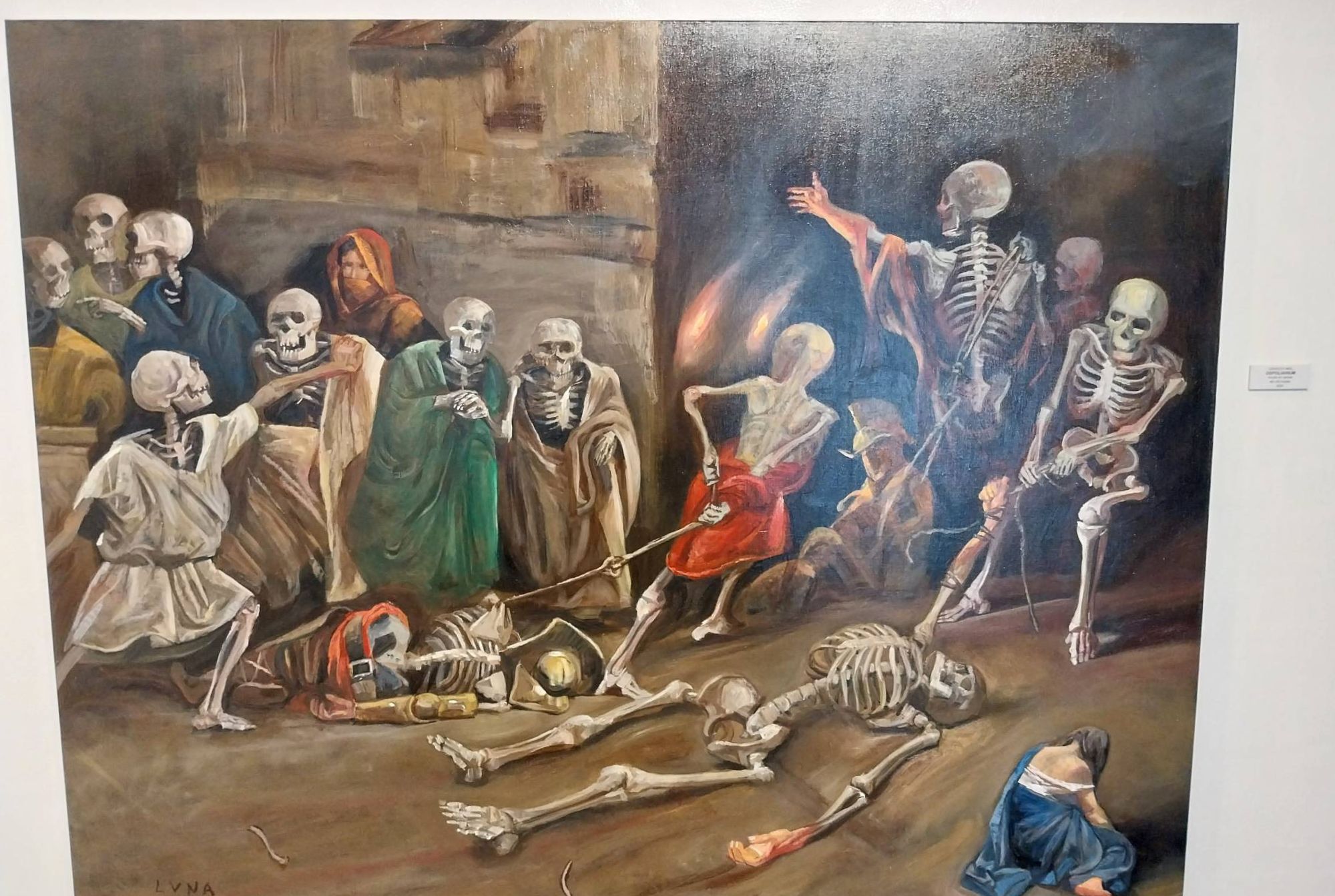 One of the works in Dengcoy Miel's Kaida Contemporary exhibit. Photo by Elle Yap.