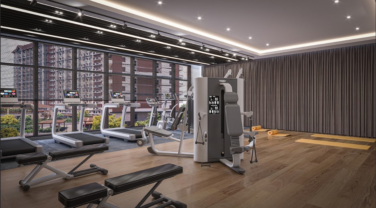The fitness center was designed to help residents achieve a balanced lifestyle. 