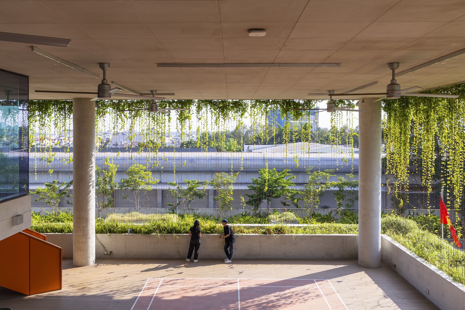 Interior of the dining building at CP Vietnam Headquarters. Photo by Trieu Chien.