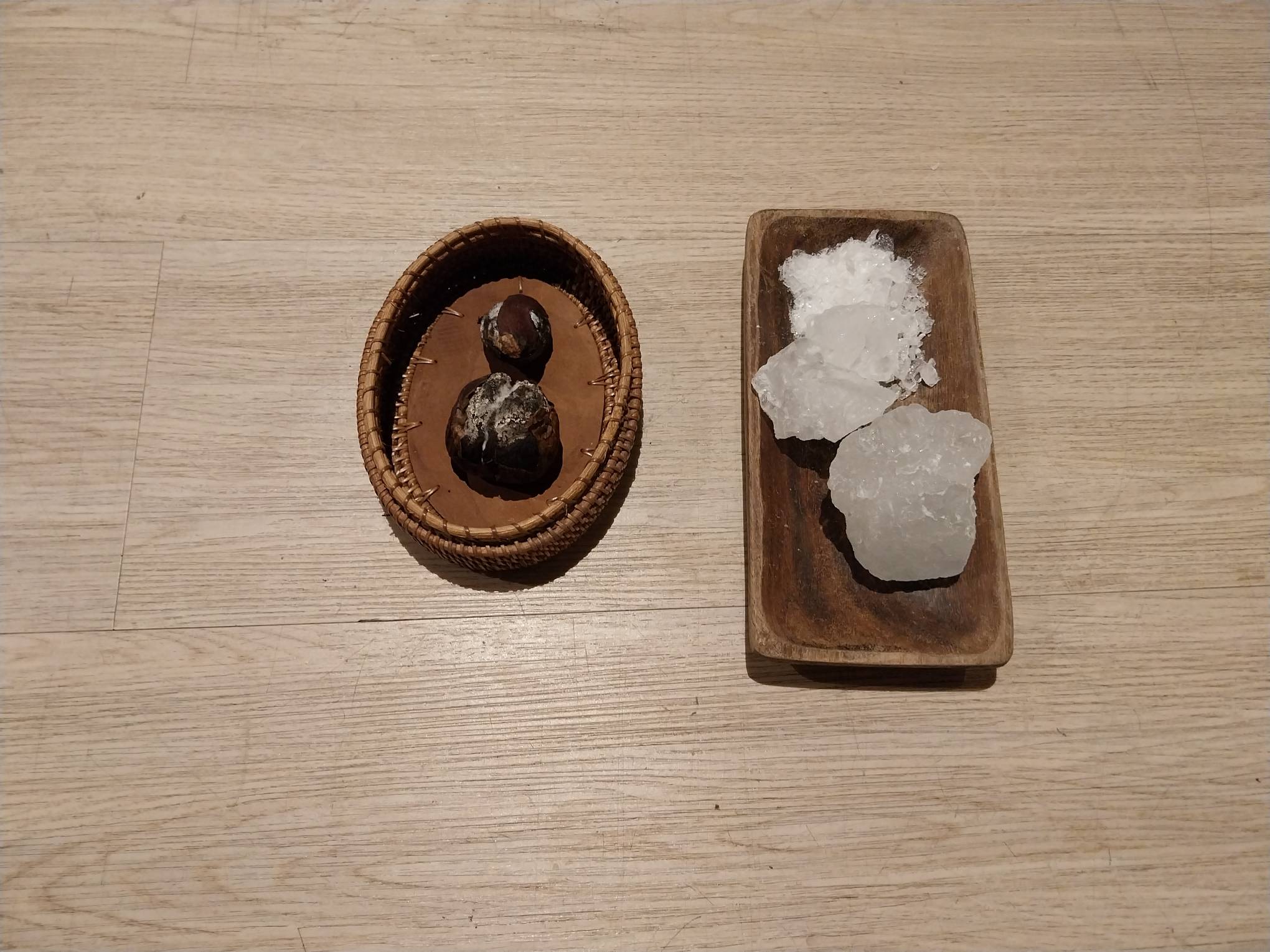 Rock salt and remnants of fruit. Photo by Elle Yap.
