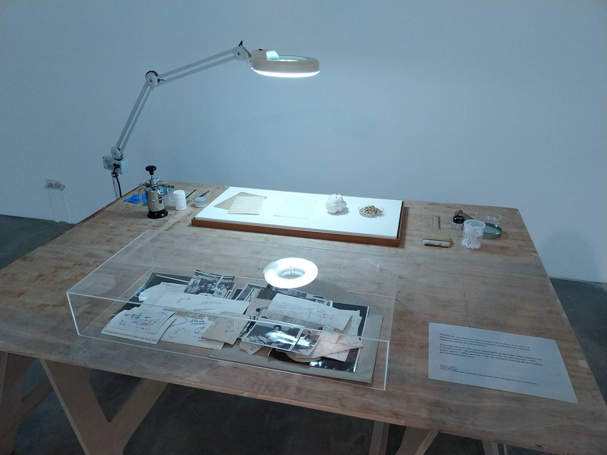 The archivist table exhibited at Silverlens. Photo by Elle Yap.