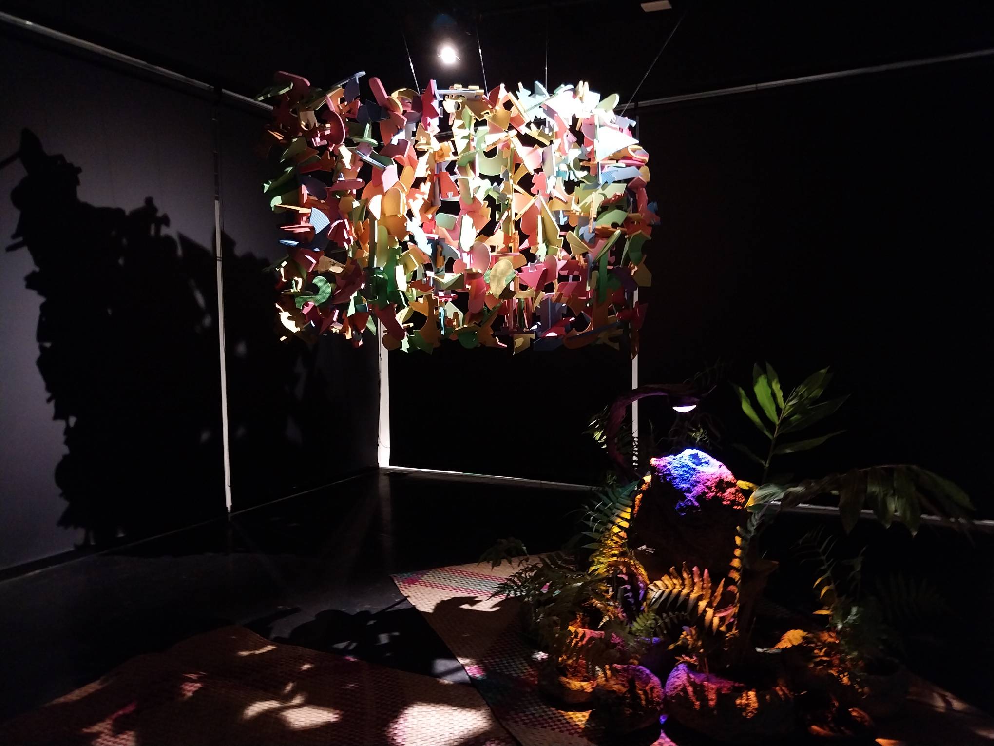 Two works displayed at the Cabangis' family's "Homemade" exhibit. Photo by Elle Yap.