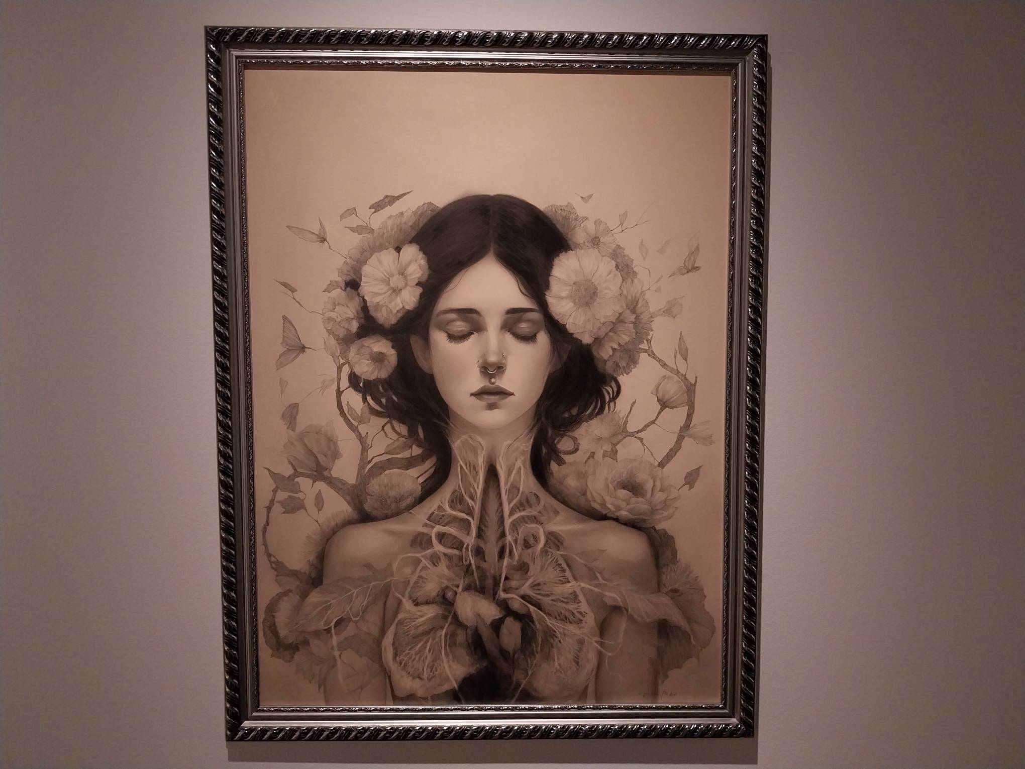 A painting by Nunzio Paci for "Eyes Closed." Photo by Elle Yap.