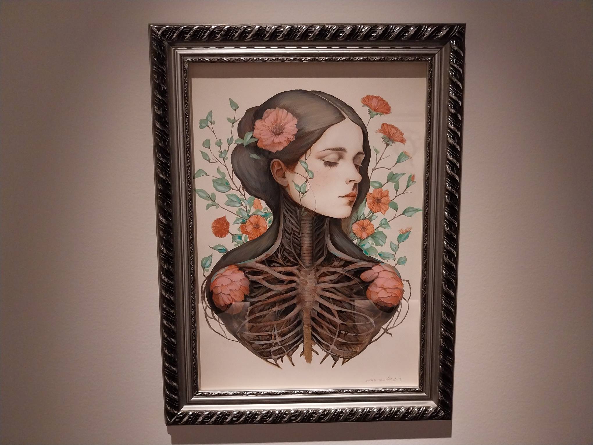 A work featured in "Eyes Closed." Photo by Elle Yap.