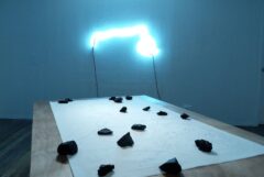 Two works from Lyra Garcellano’s "Land, Labor, Life" Photo by Elle Yap.