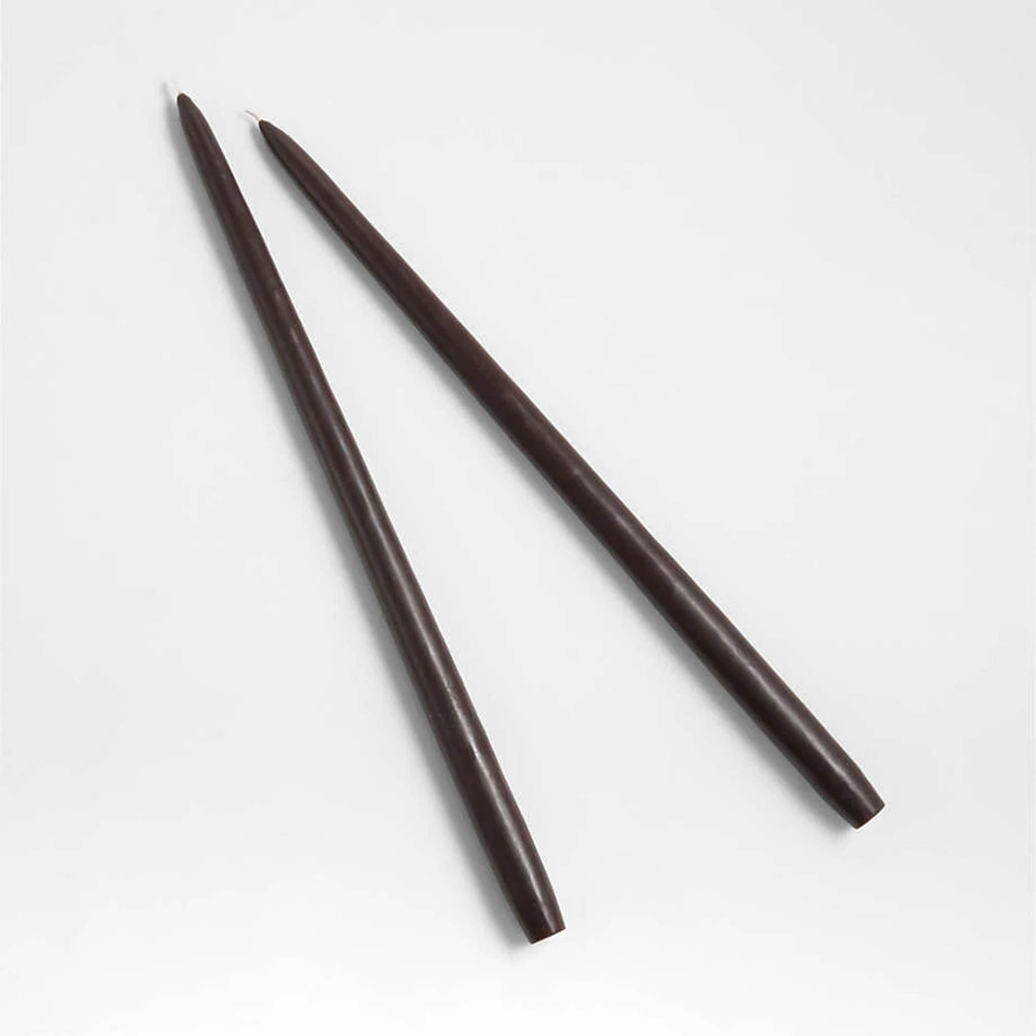 Dipped Black Taper Candles.