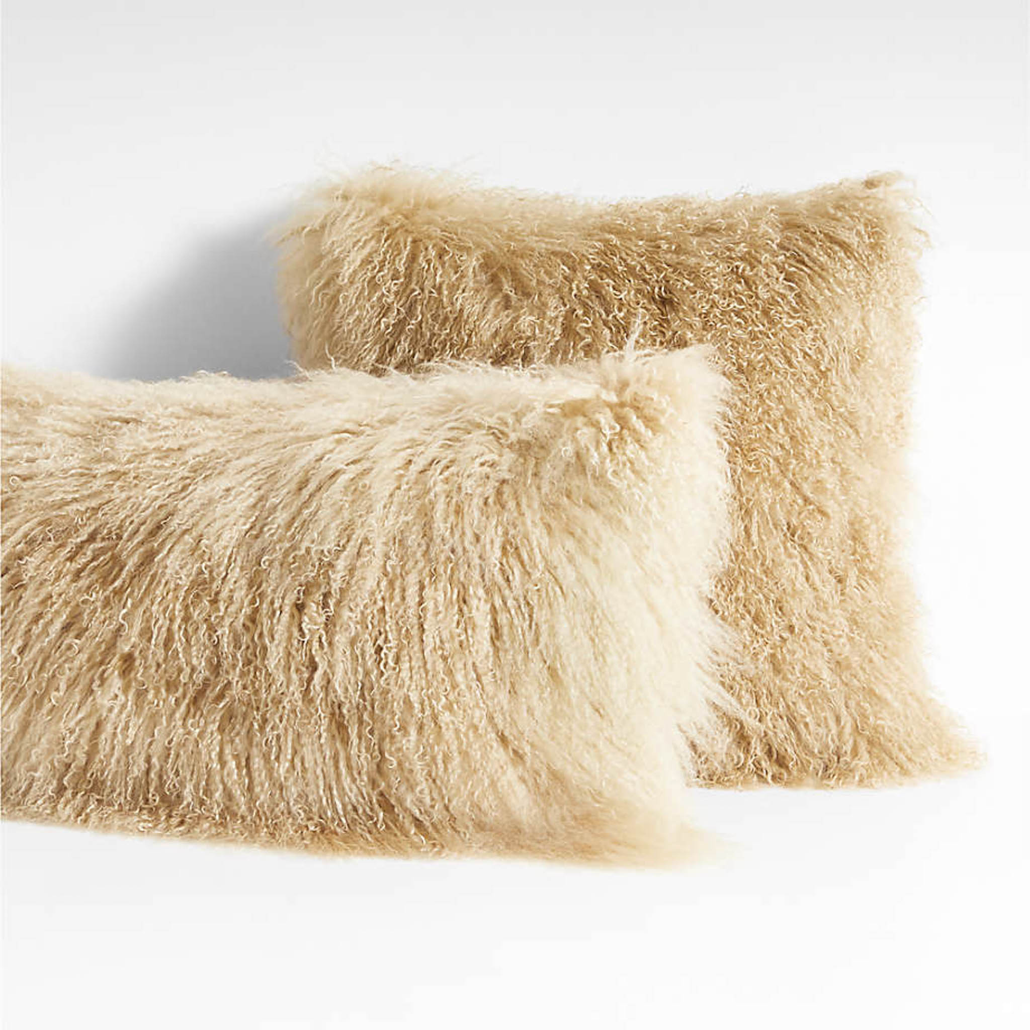 Rye Brown Mongolian Sheepskin Throw Cover.