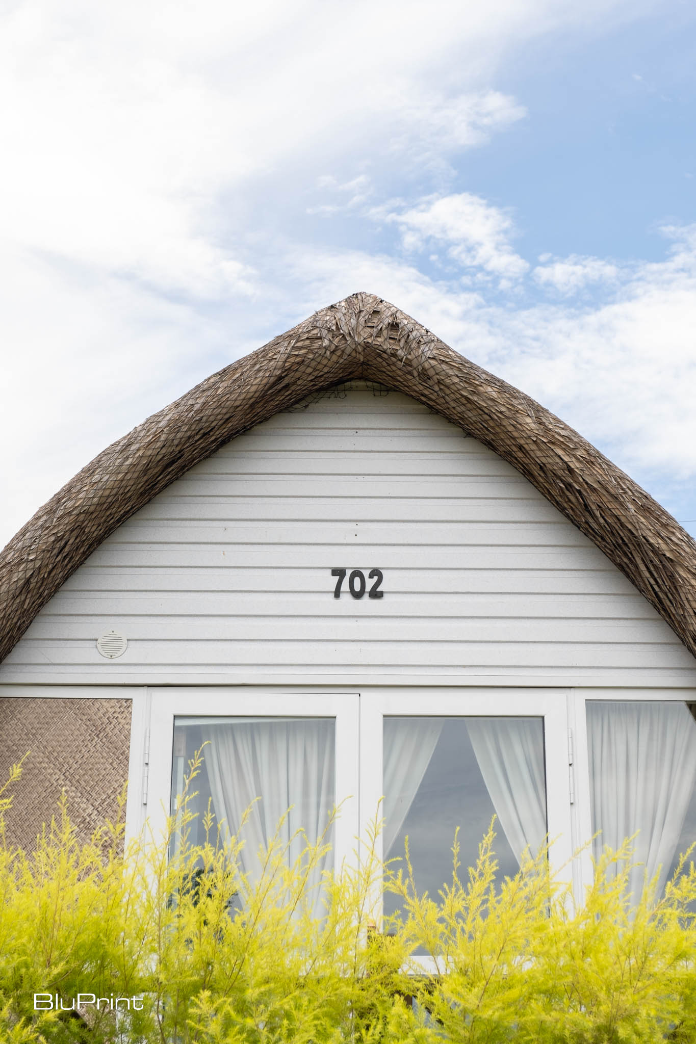 Igloo shaped homes with thatched roofs at Nawa Wellness resort, designed by Tania Fricke Lichauco.
