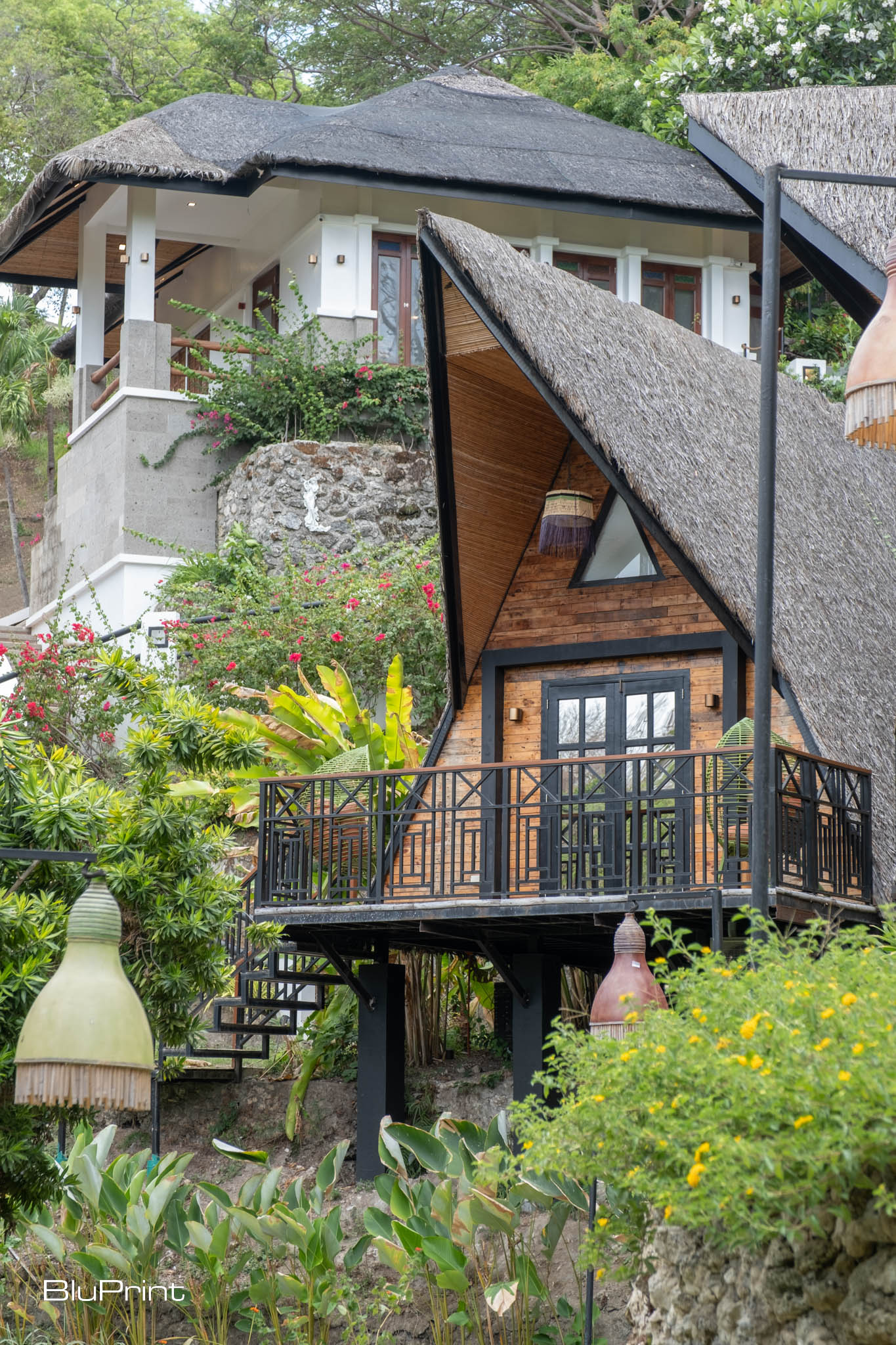 The antiguang bahay Igloo shaped homes with thatched roofs at Nawa Wellness resort, designed by Tania Fricke Lichauco.