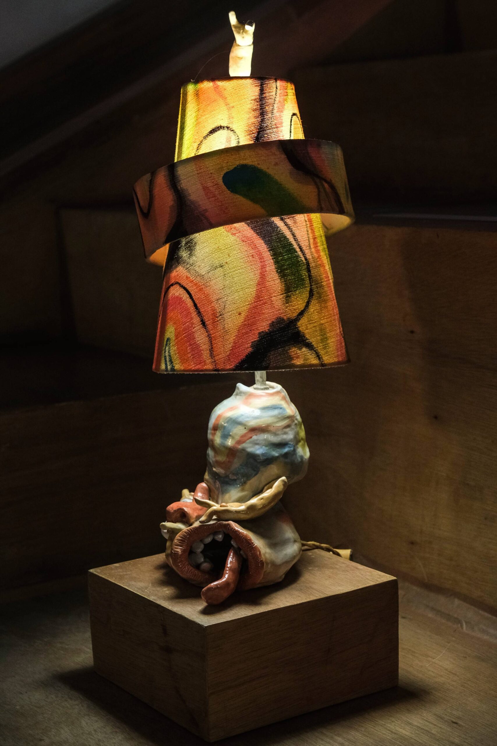 Bjorn Calleja's collaboration lamps design with Solano. Photo by Ed Simon.