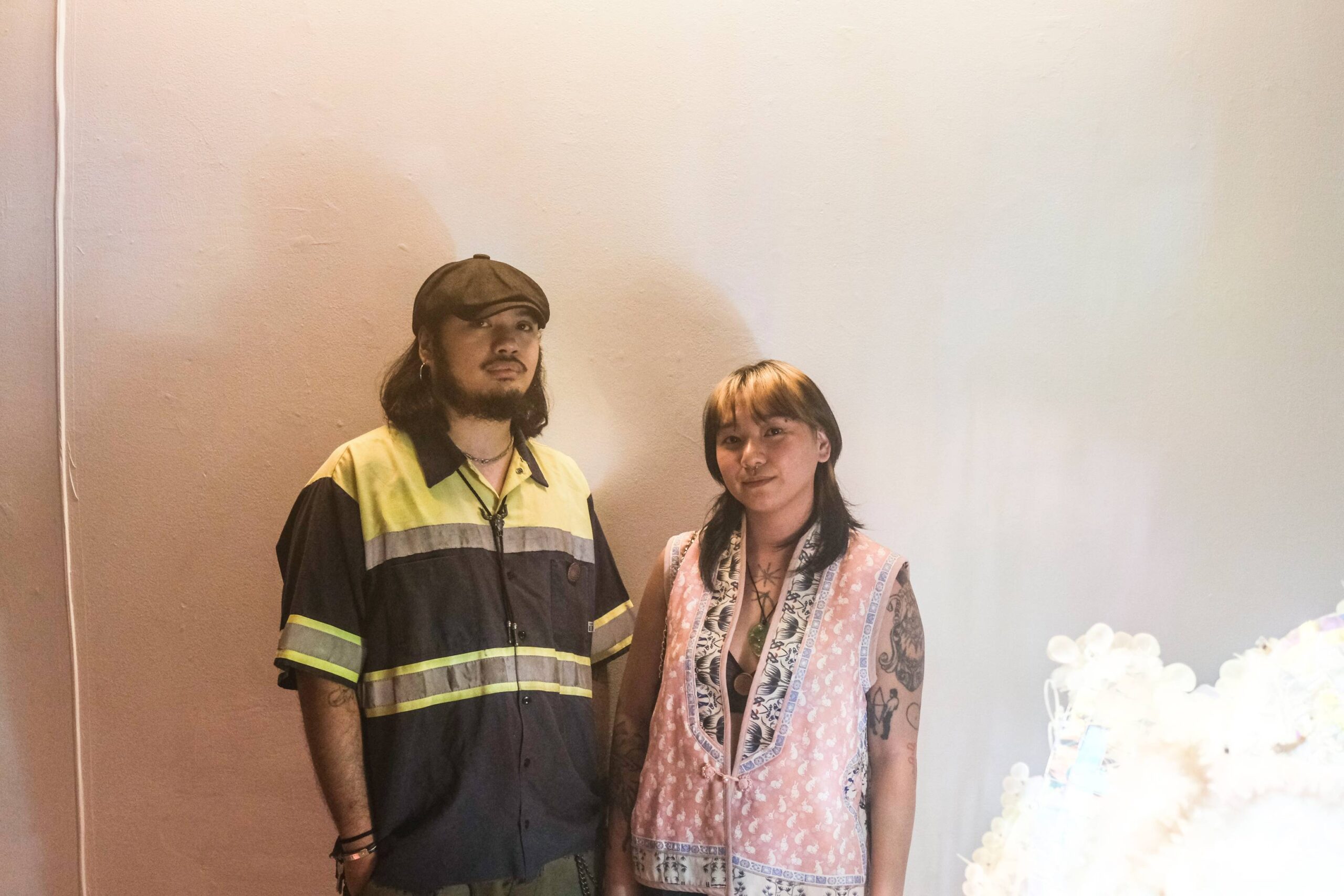 Curators Jose Olarte [left] and Brisa Amir. Photo by Ed Simon.