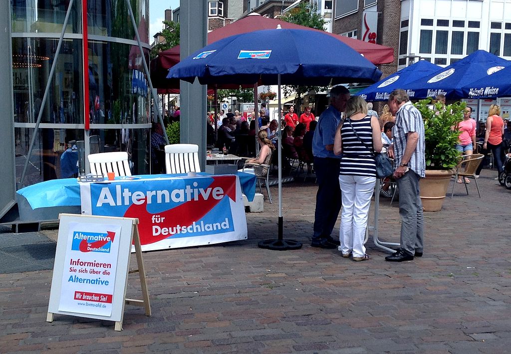 The Alternative for Germany (AfD) campaigning in Bocholt. Photo by Ziko #noAfD van Dijk.