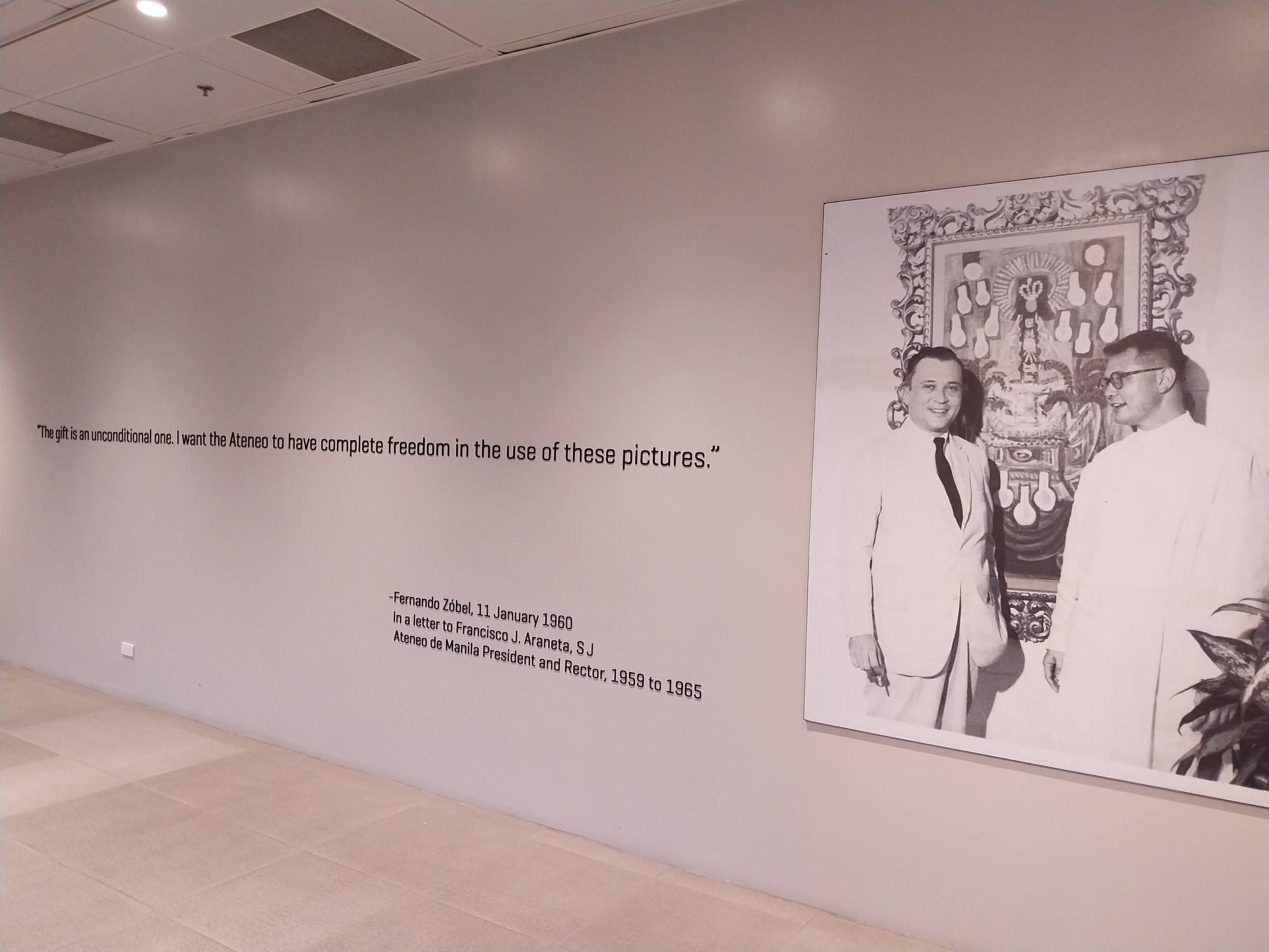 Fernando Zobel regarding the art collection he gave to Ateneo Art Gallery.