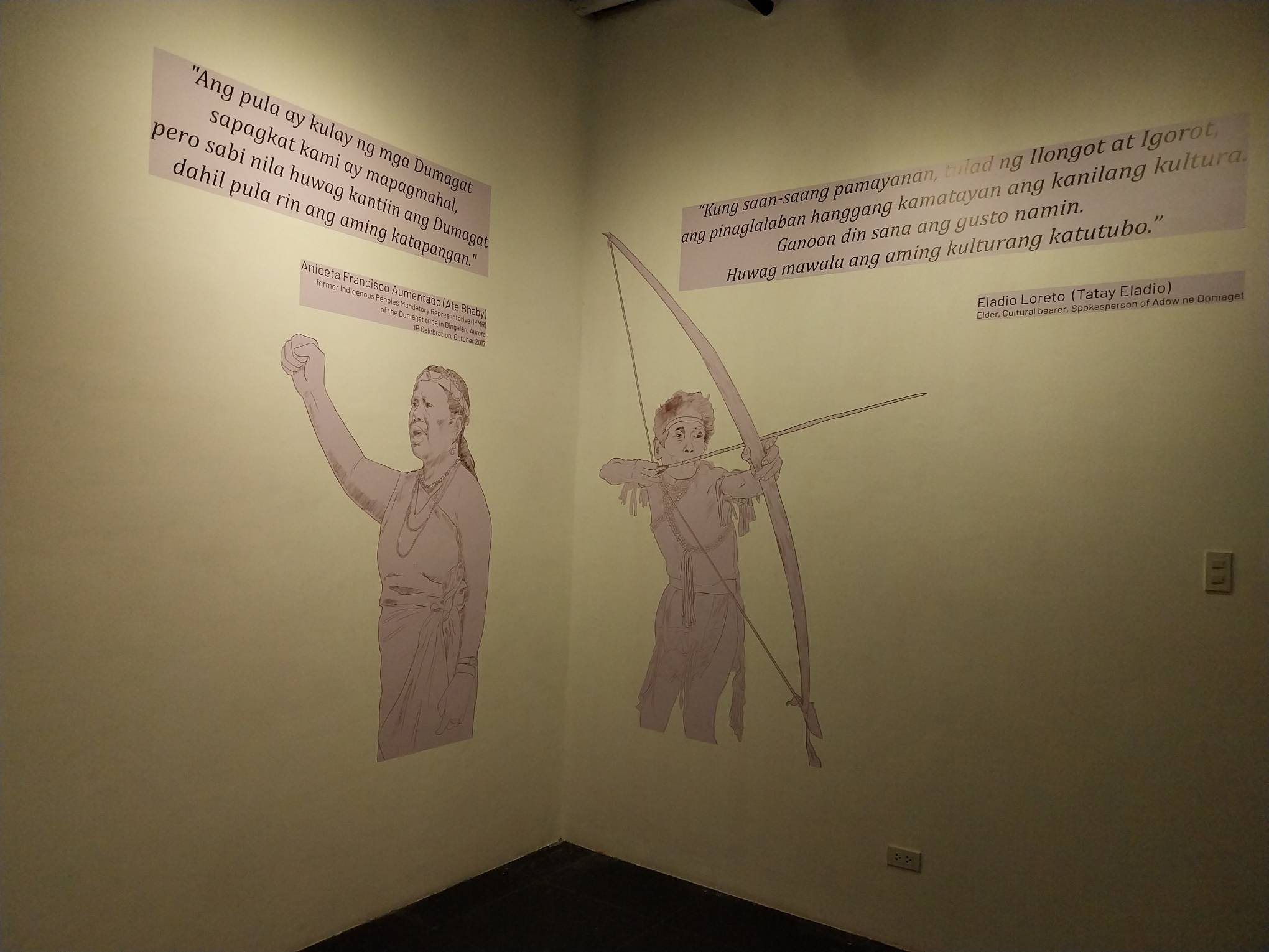 Two artworks being exhibited at "Crossing Rivers."