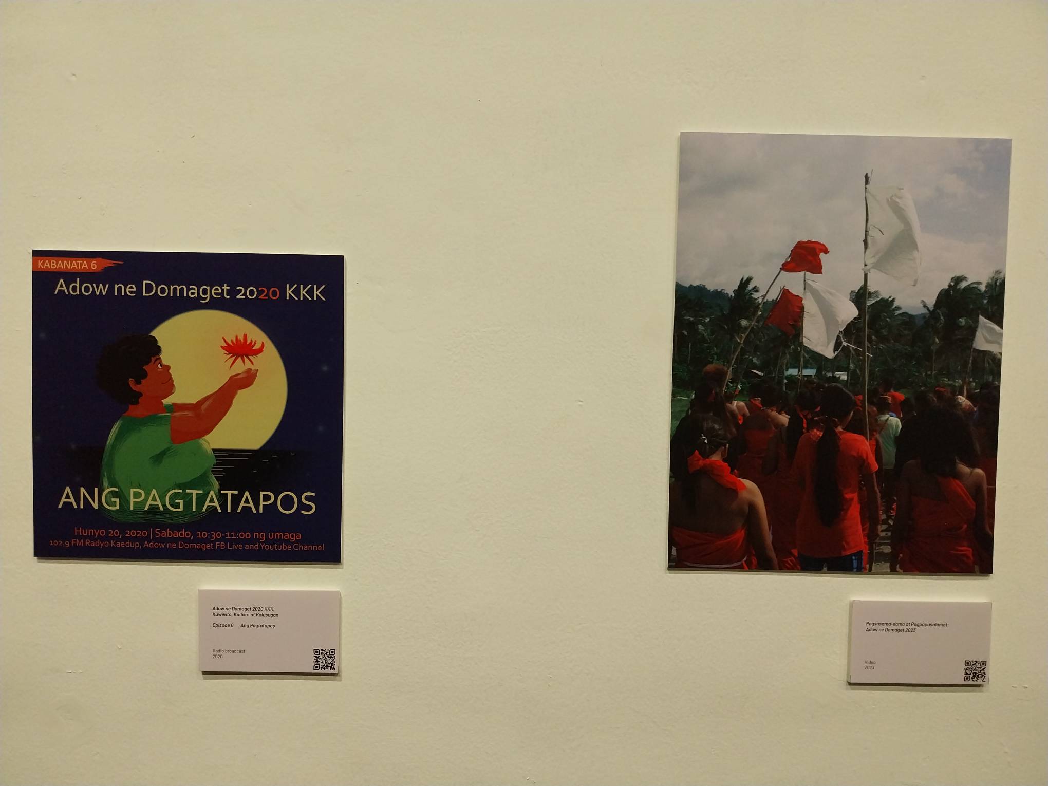 The poster for a radio show about the tribe and an image from Dumaget Day Festival 2023.
