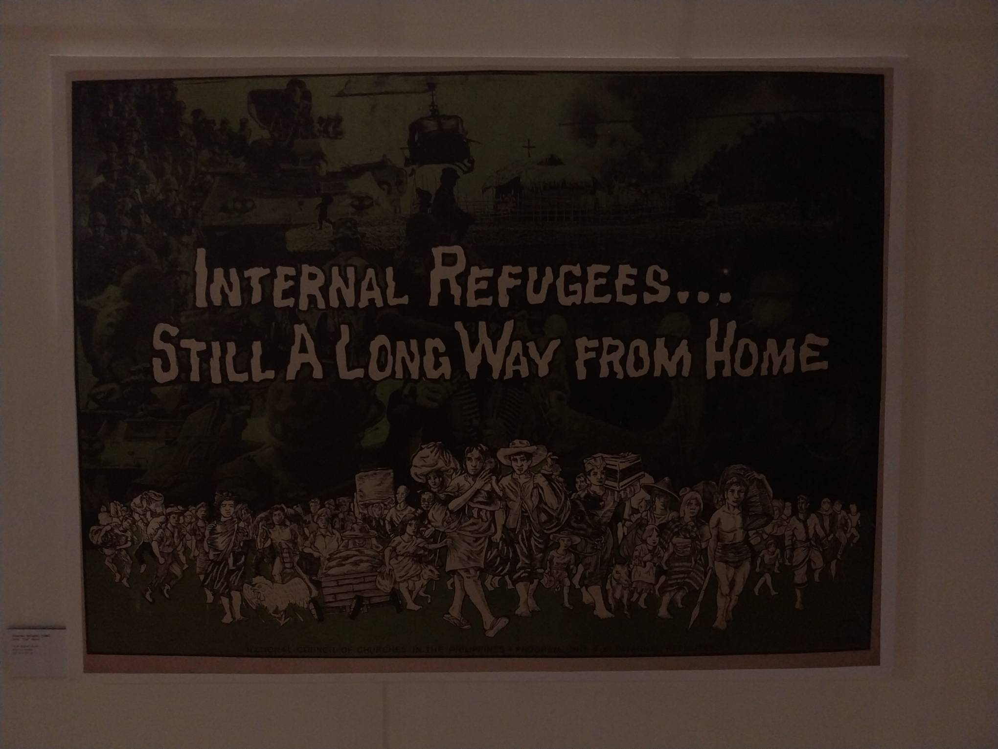 One of the artworks shown about the Dumagat in "Crossing Rivers."