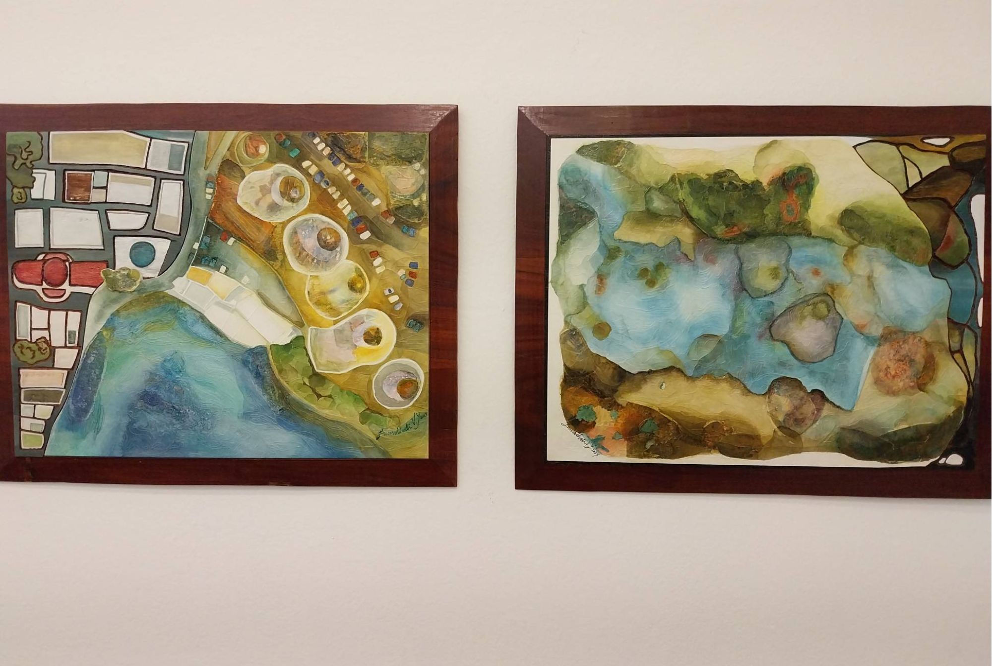 Two works by Luwalhati Vergara-Yoder.