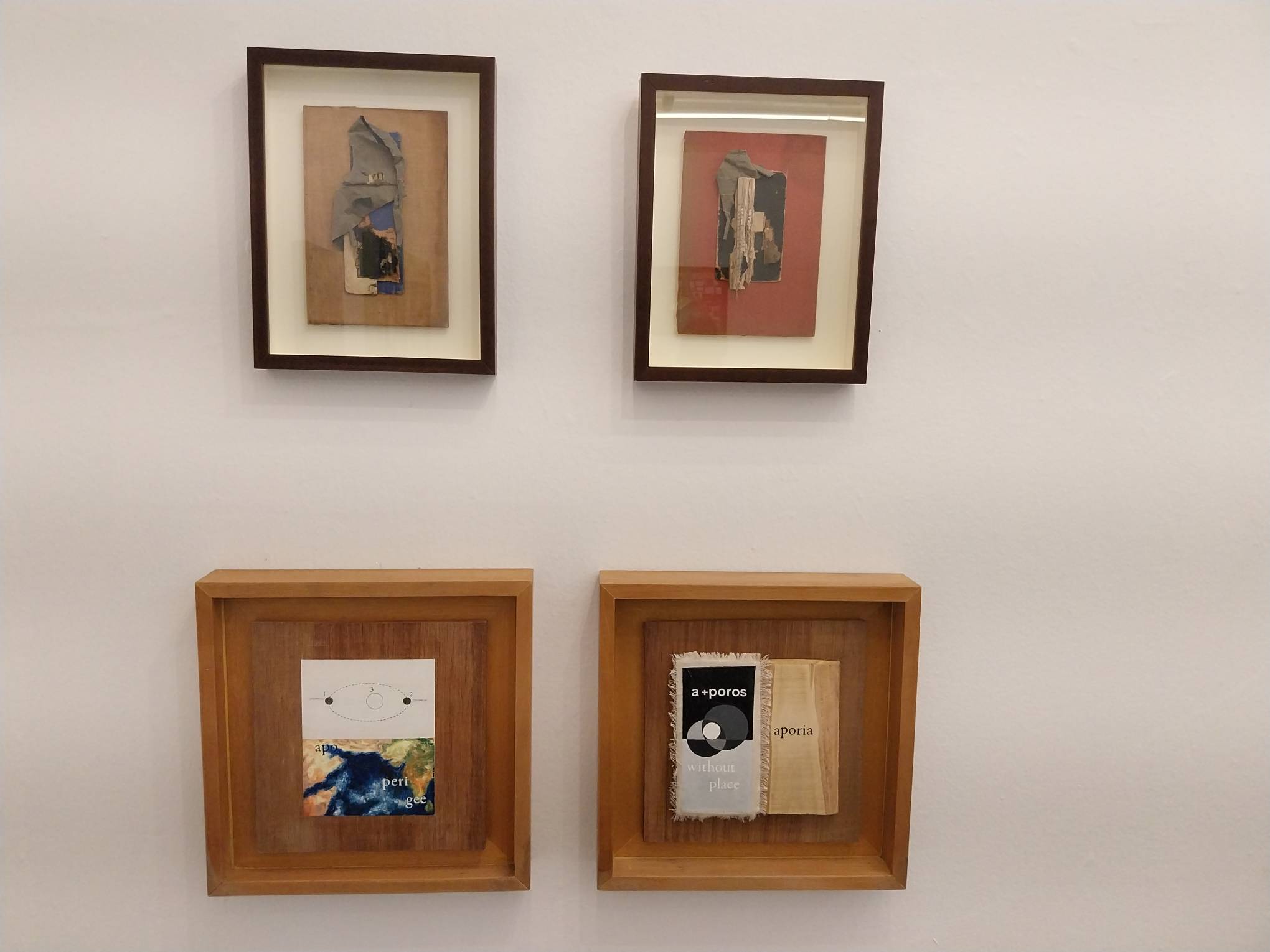 Four works displayed at Vinyl on Vinyl for "Places Within."