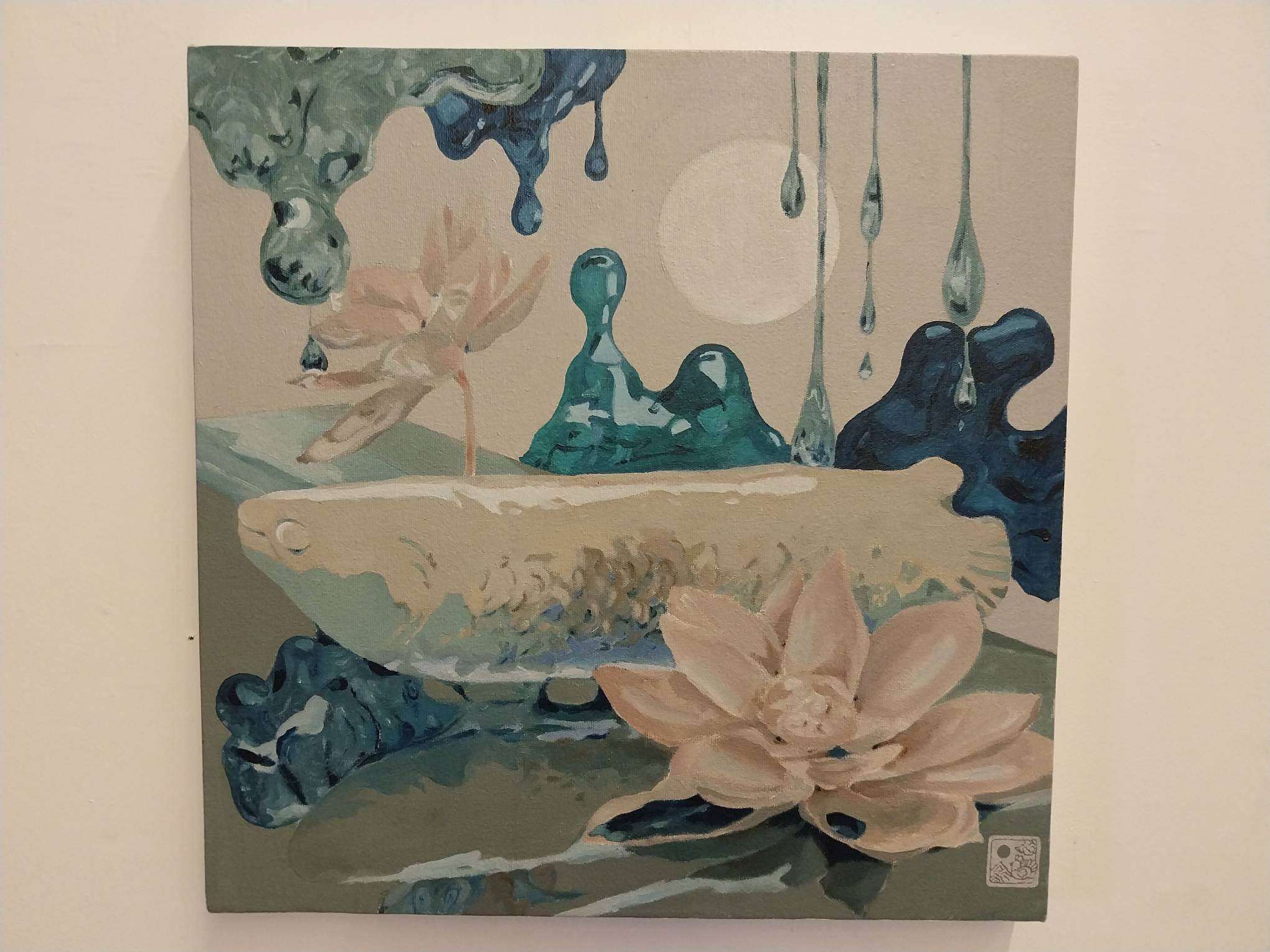 Fish painting by Patty for her White Walls Gallery exhibit.