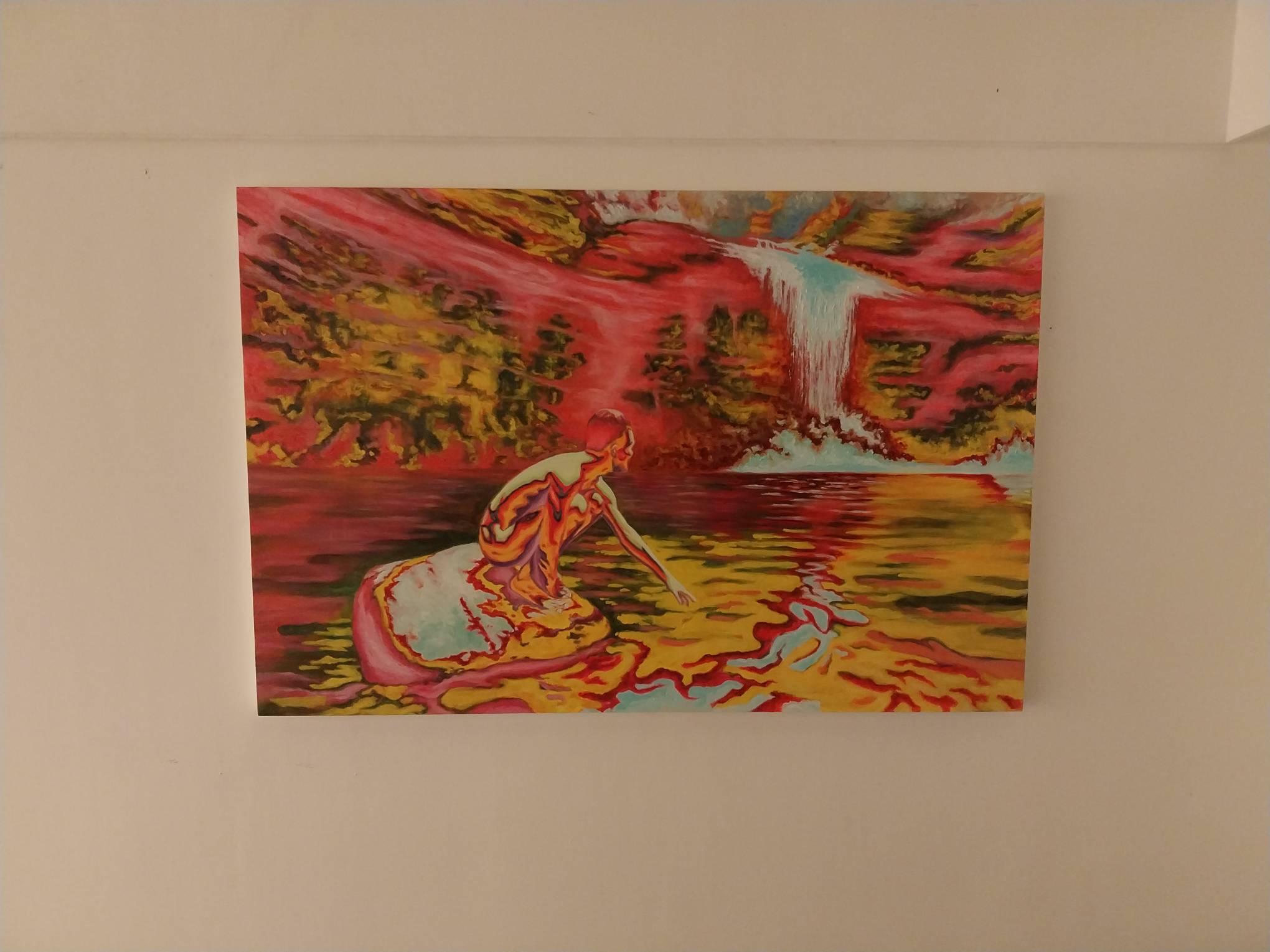A flowing, psychedelic work featured in "Inner Refractions."