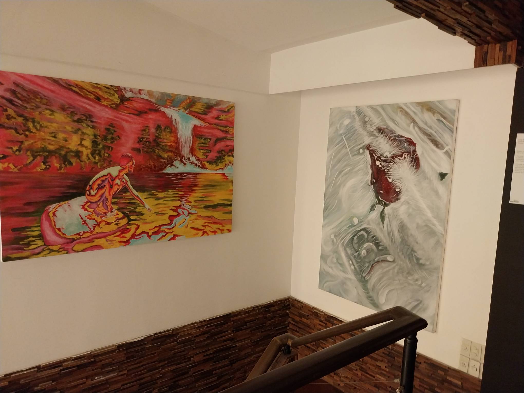 Two paintings at White Walls Gallery.