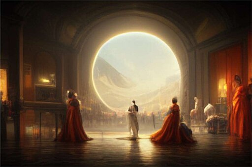 The earlier AI-generated version of “Théâtre d’Opéra Spatial" with no edits from Jason M. Allen. 