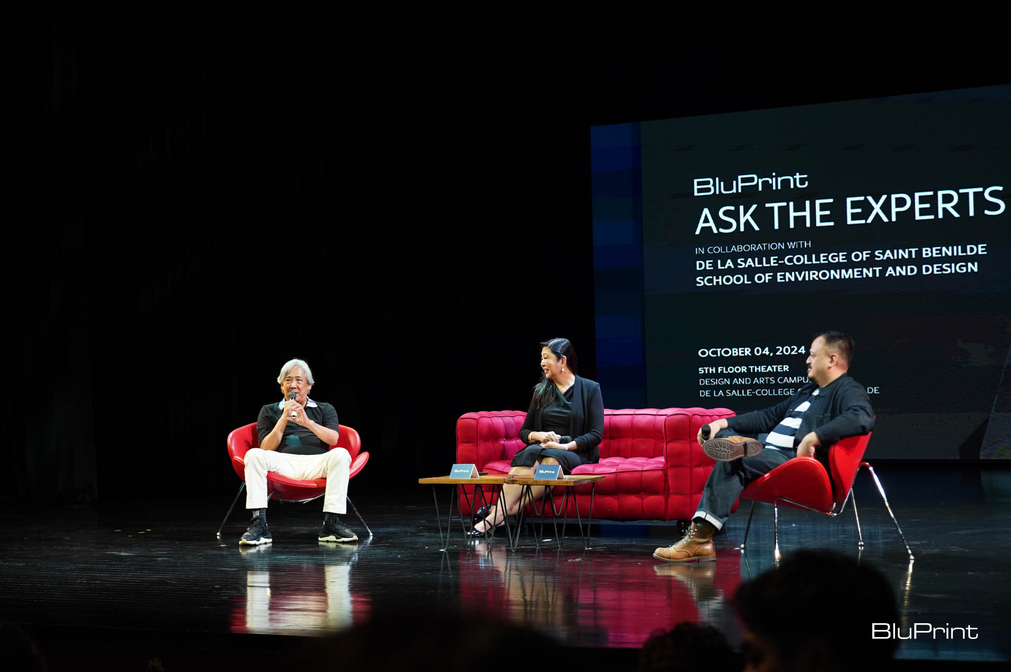 [From left] Joey Yupangco, Cathy Saldaña, and Sudarshan Khadka Jr.