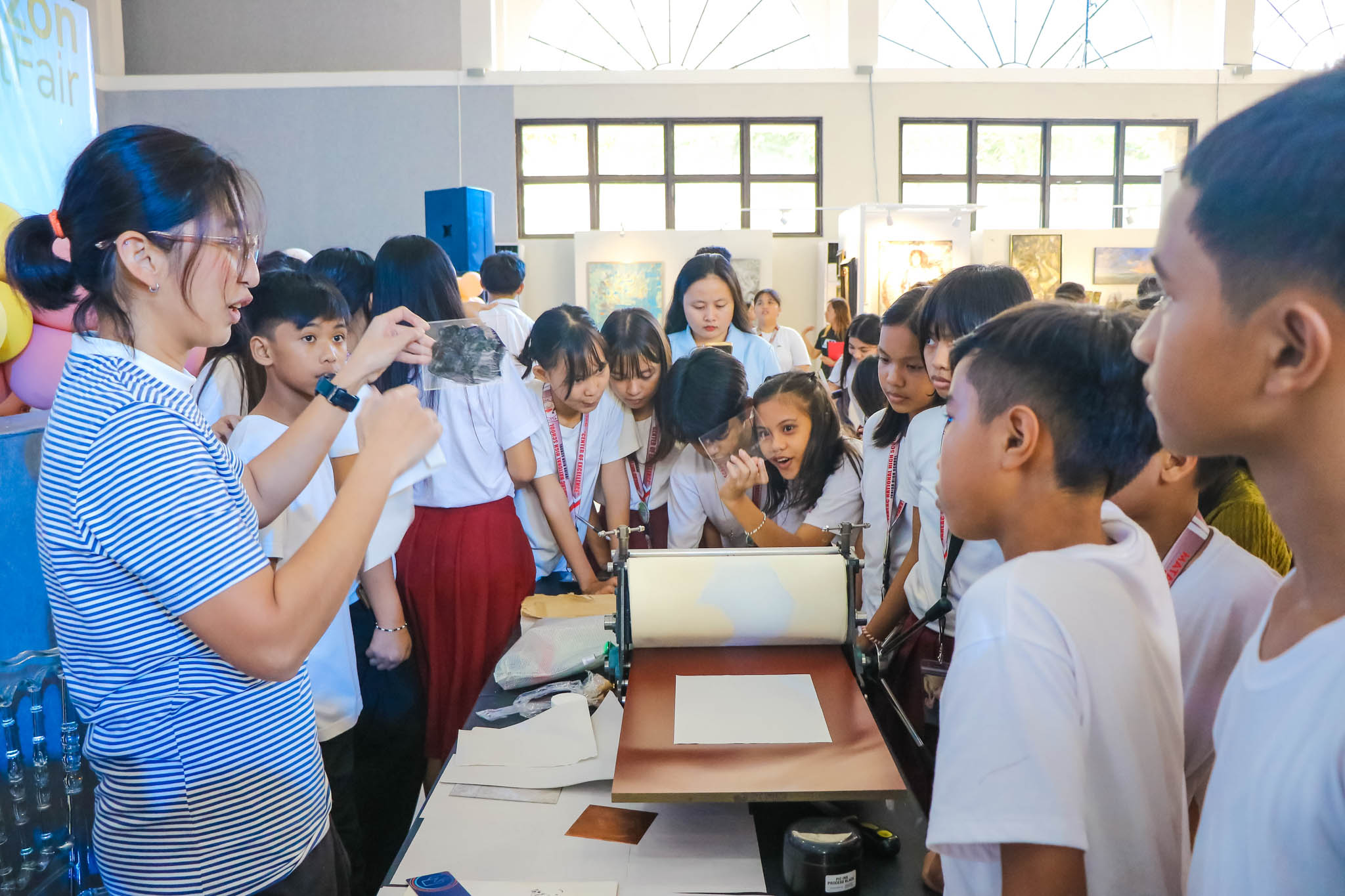 Students participating in an activity.