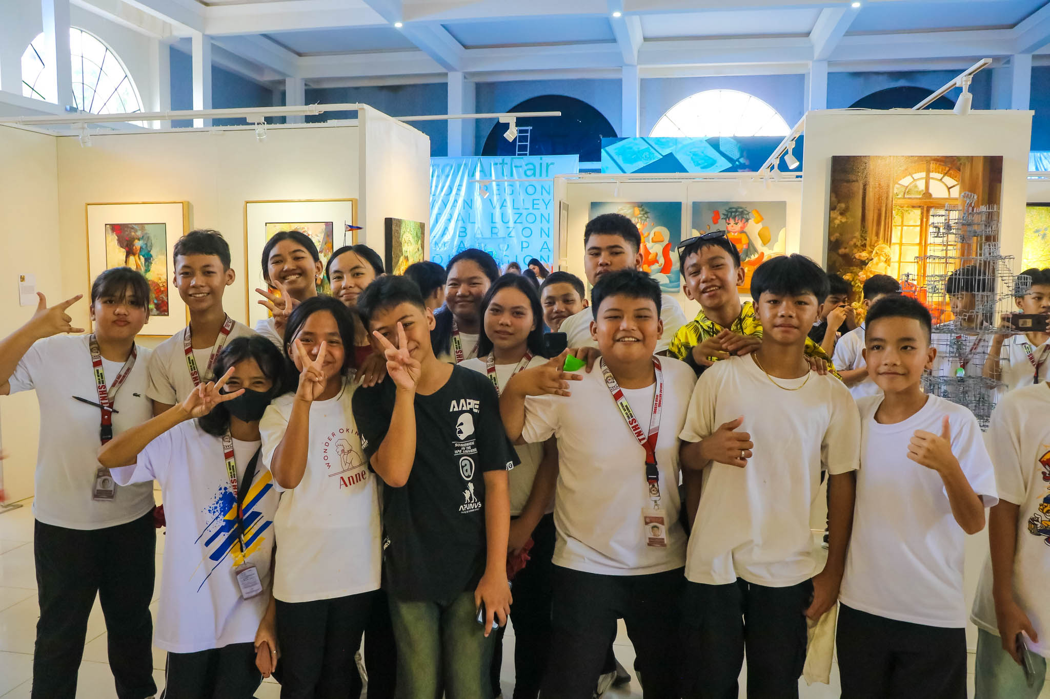 A group of students at Luzon Art Fair.