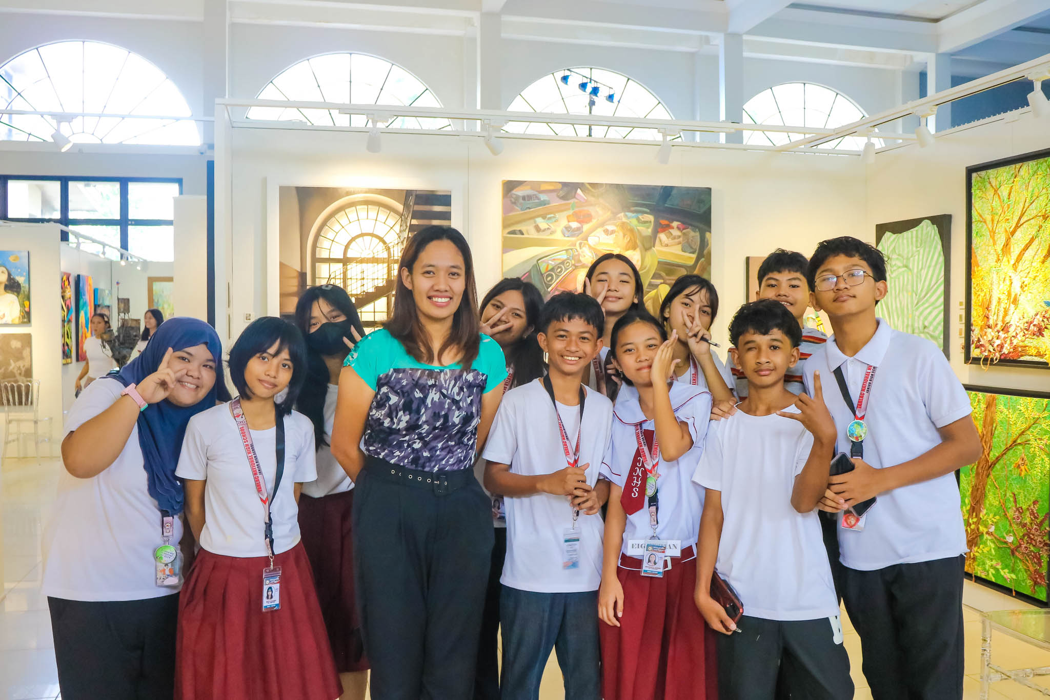 A group of students at Luzon Art Fair.
