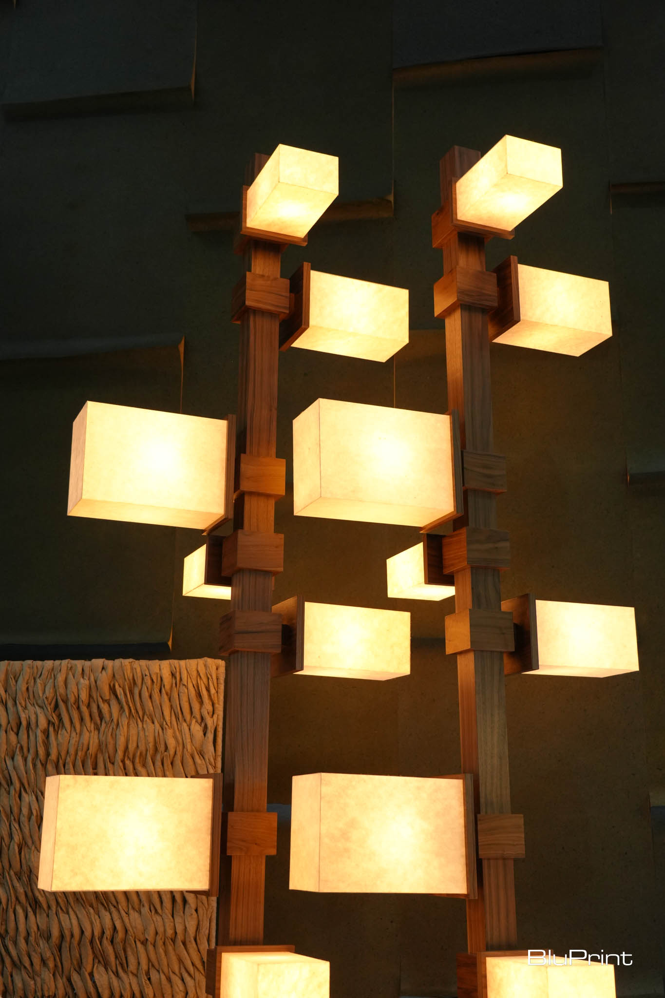 Light fixture with Pinyapel elements.