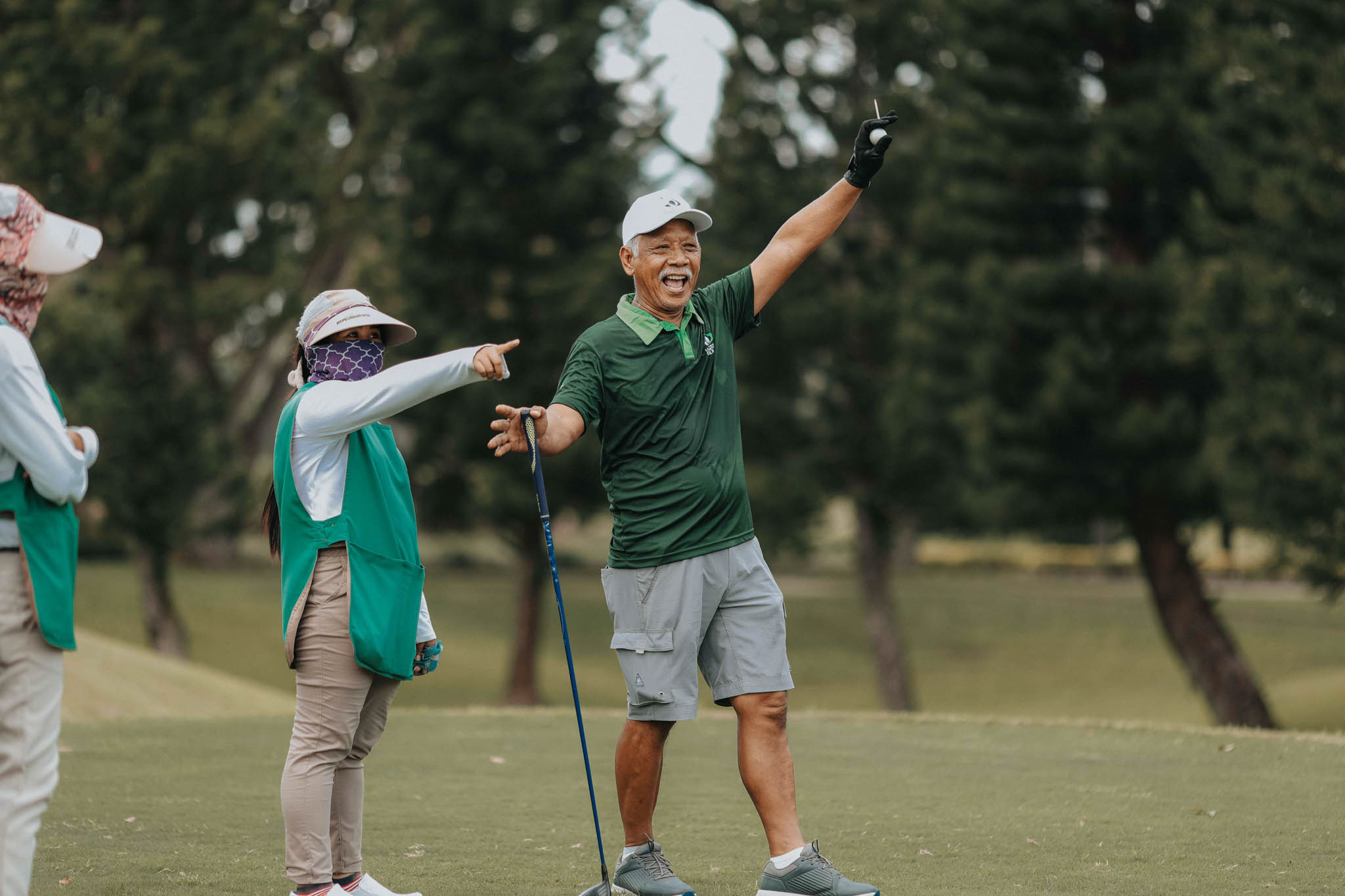 BluPrint 2024 October In-Article PALA Golf Tournament-165 - BluPrint A participant at a golf tournament looking happy and victorious.